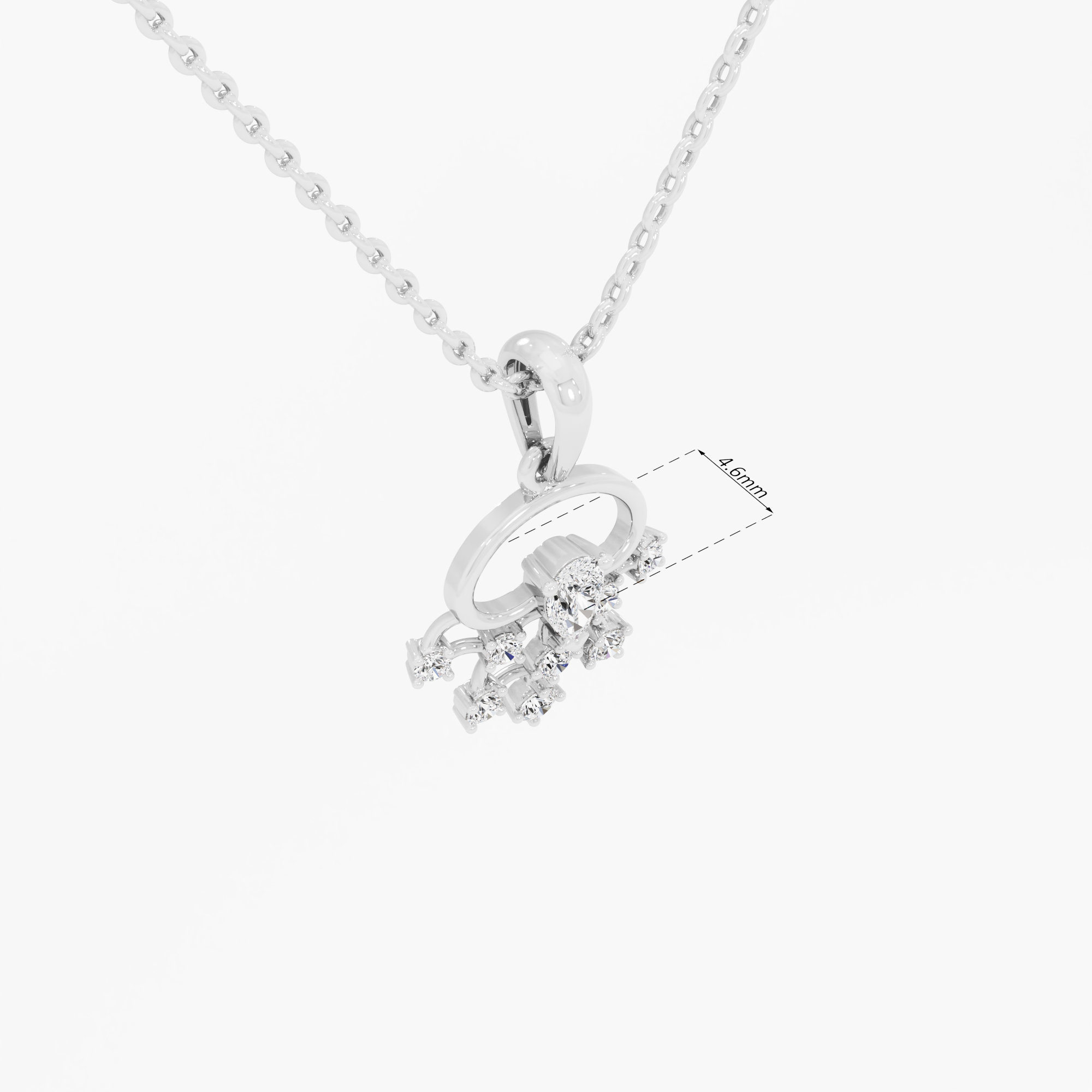 Whimsical Burst Diamond Pendants | Chain Available Separately in 9KT White Gold (Diamond Quality: FG-VVS VS)