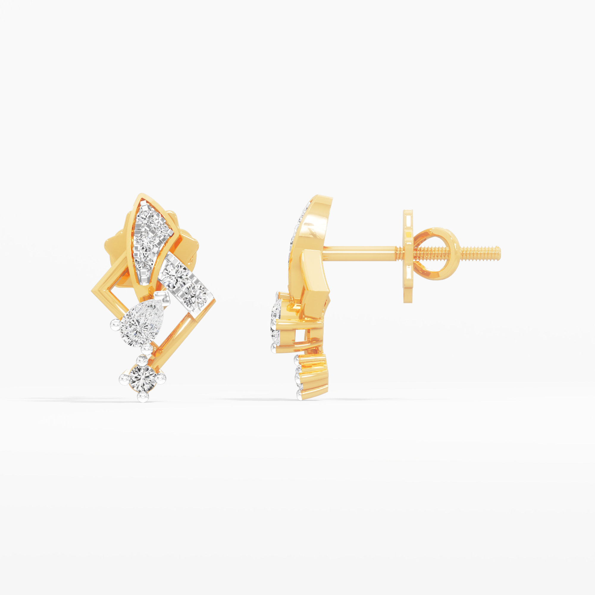 Avienne Plume Stud Earrings