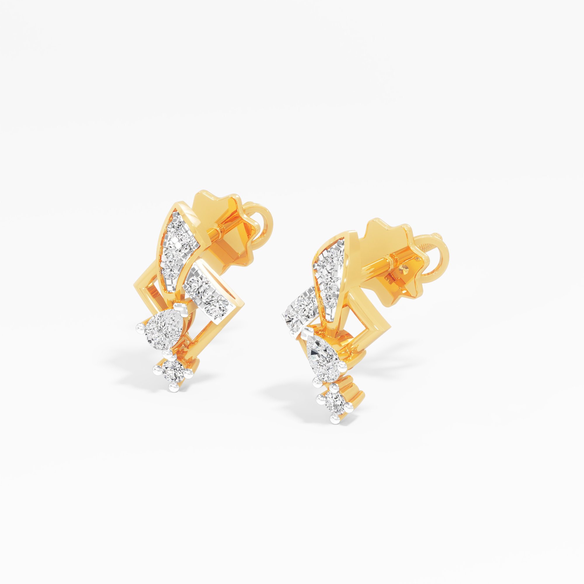 Avienne Plume Stud Earrings