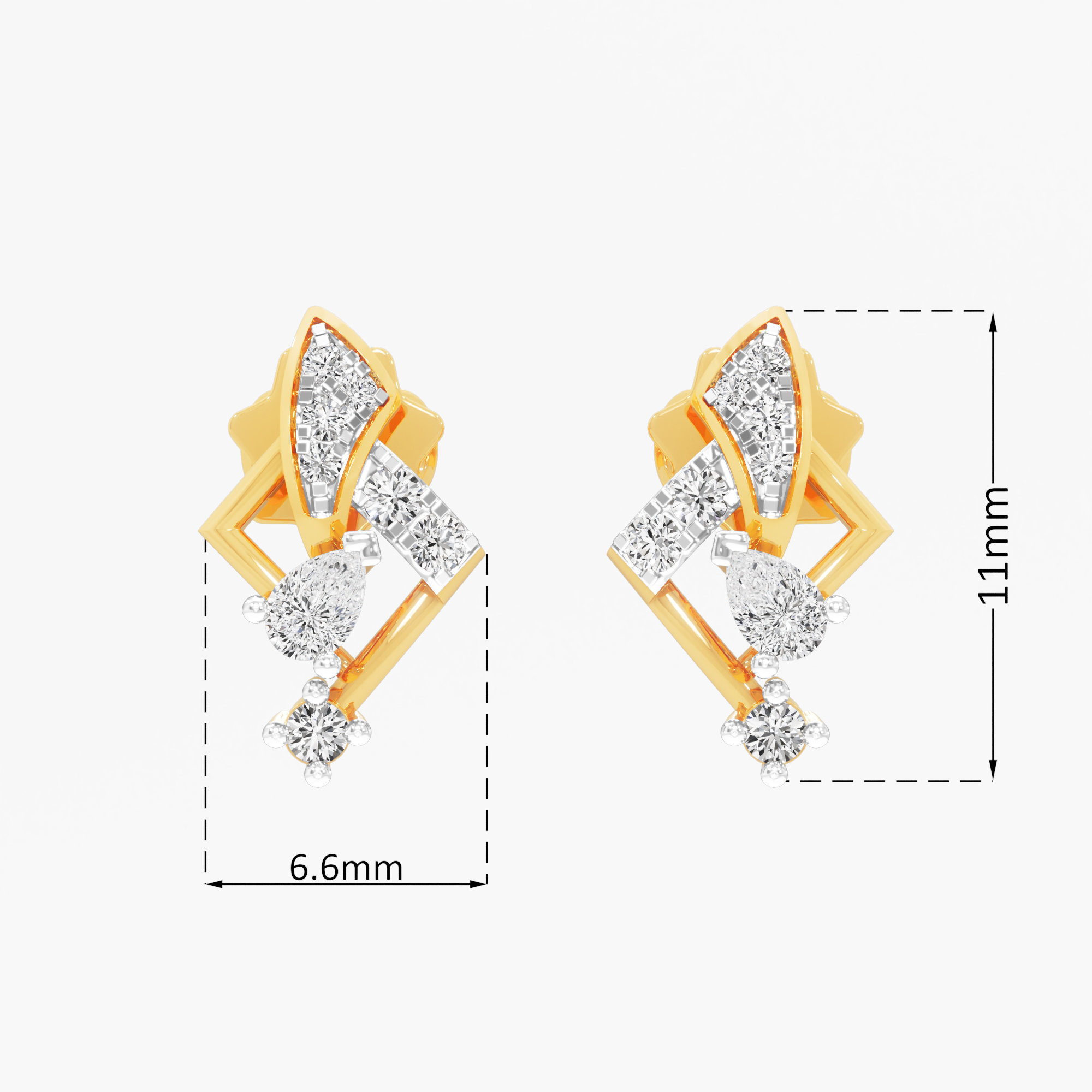 Avienne Plume Stud Earrings