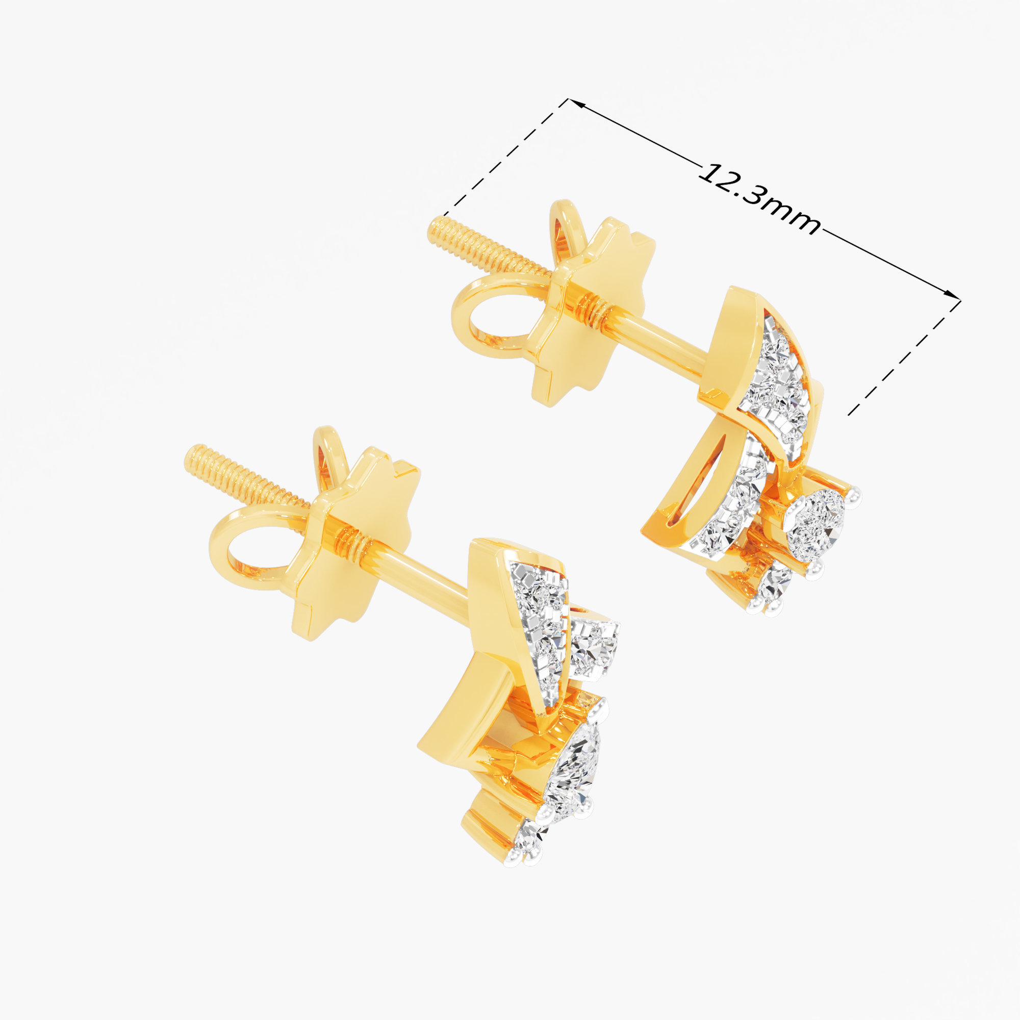 Avienne Plume Stud Earrings