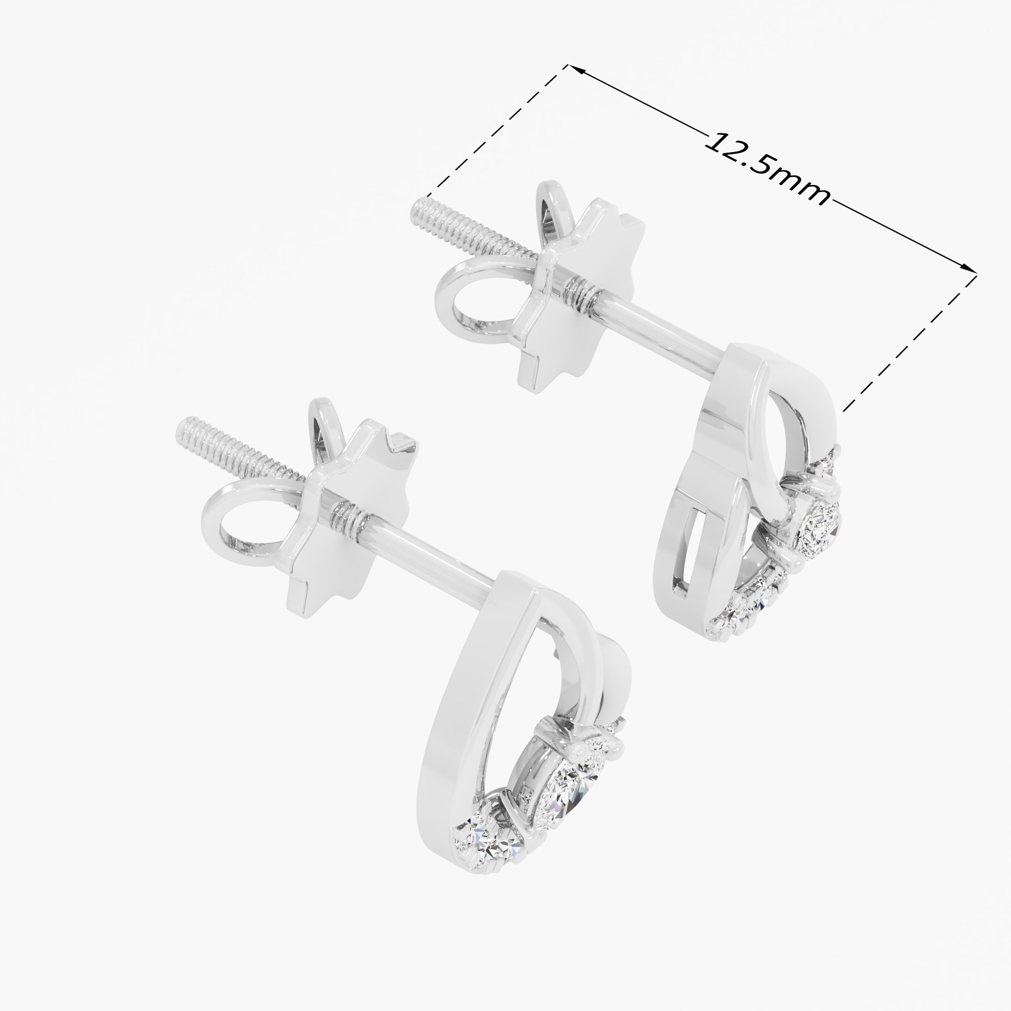 Luminous Dewdrop Drops Earrings in 9KT White Gold (Diamond Quality: FG-VVS VS)