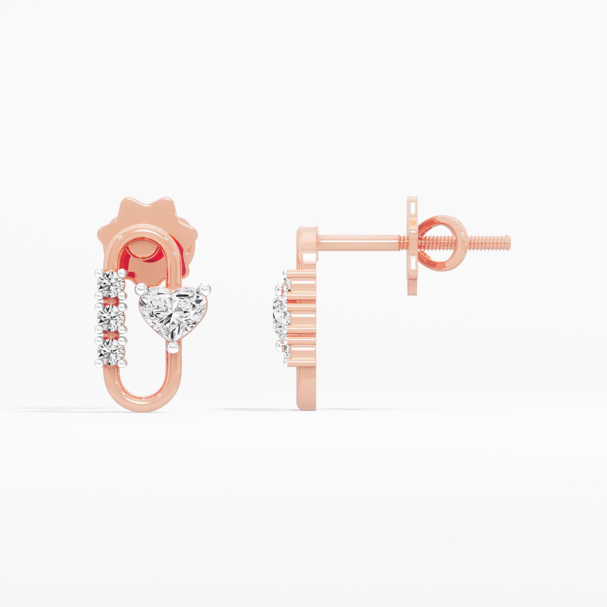 Everlink Drops Drops Earrings in 9KT Rose Gold (Diamond Quality: FG-VVS VS)