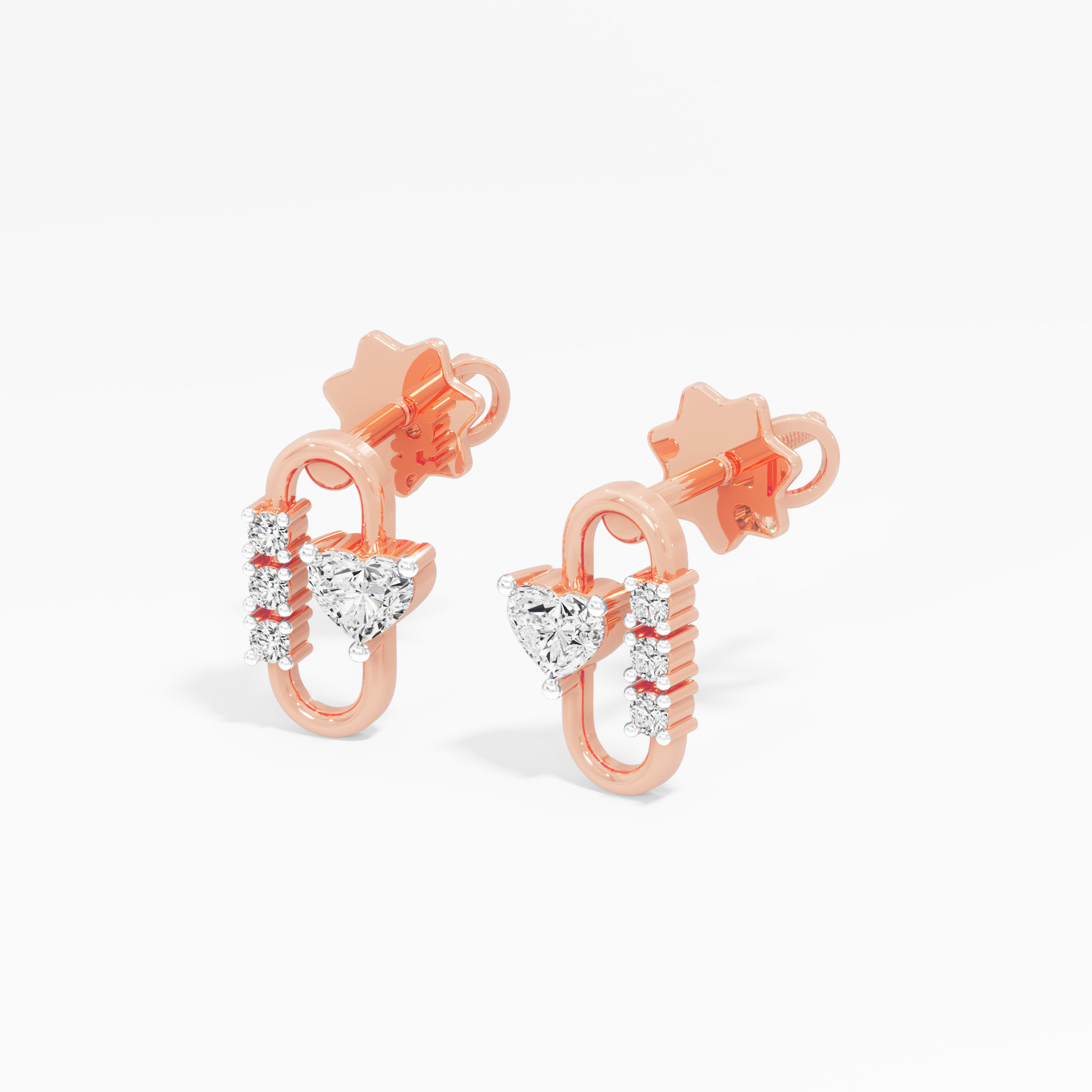 Everlink Drops Drops Earrings in 9KT Rose Gold (Diamond Quality: FG-VVS VS)