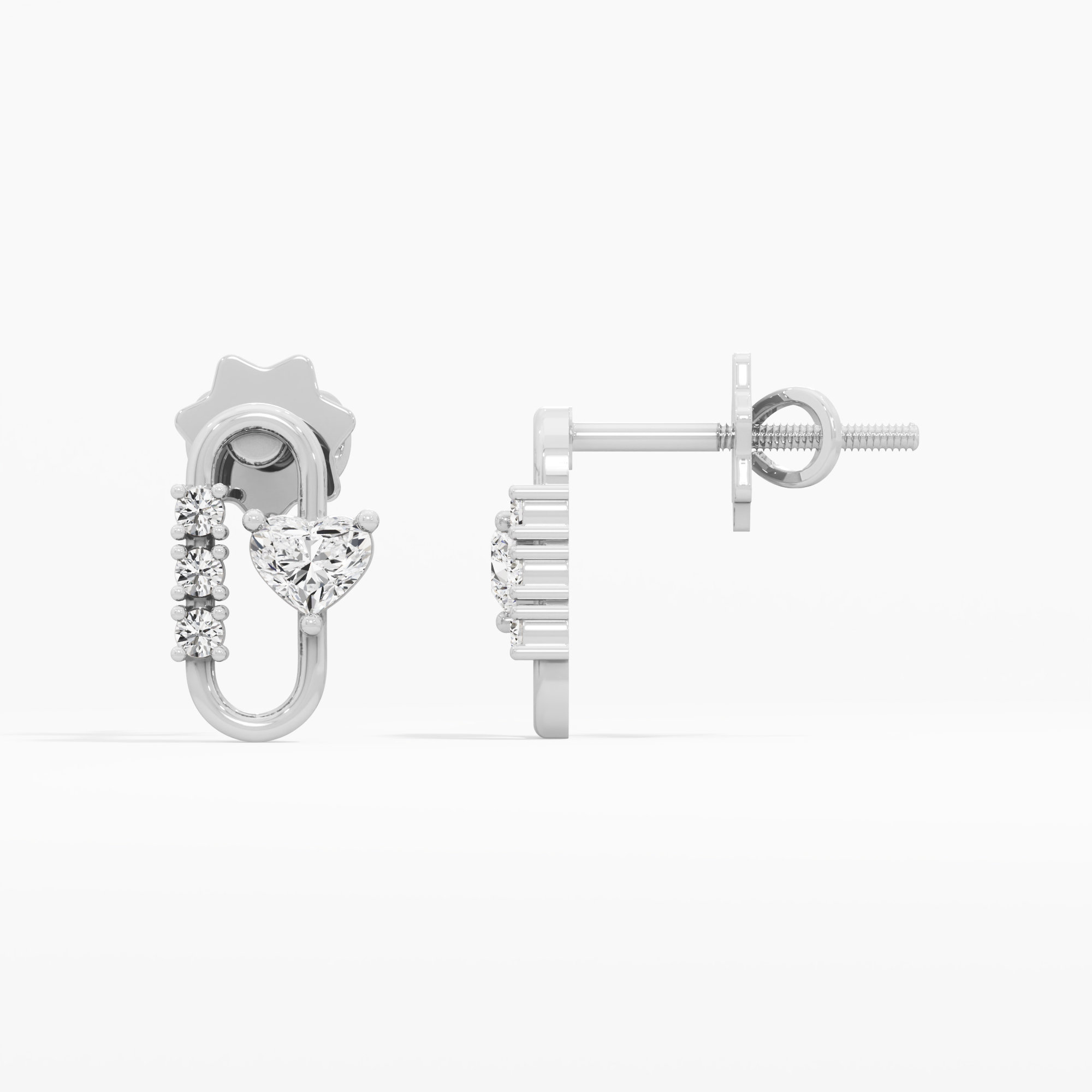 Everlink Drops Drops Earrings in 9KT White Gold (Diamond Quality: FG-VVS VS)