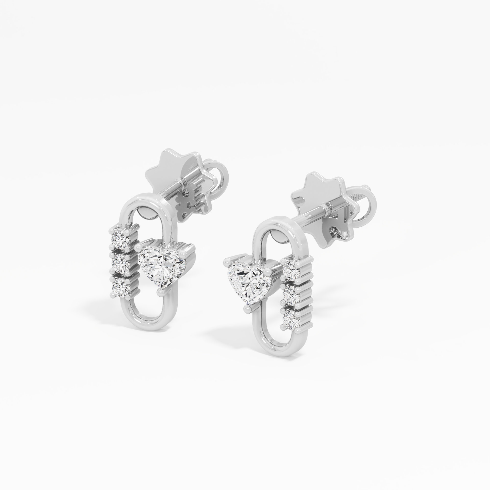 Everlink Drops Drops Earrings in 9KT White Gold (Diamond Quality: FG-VVS VS)