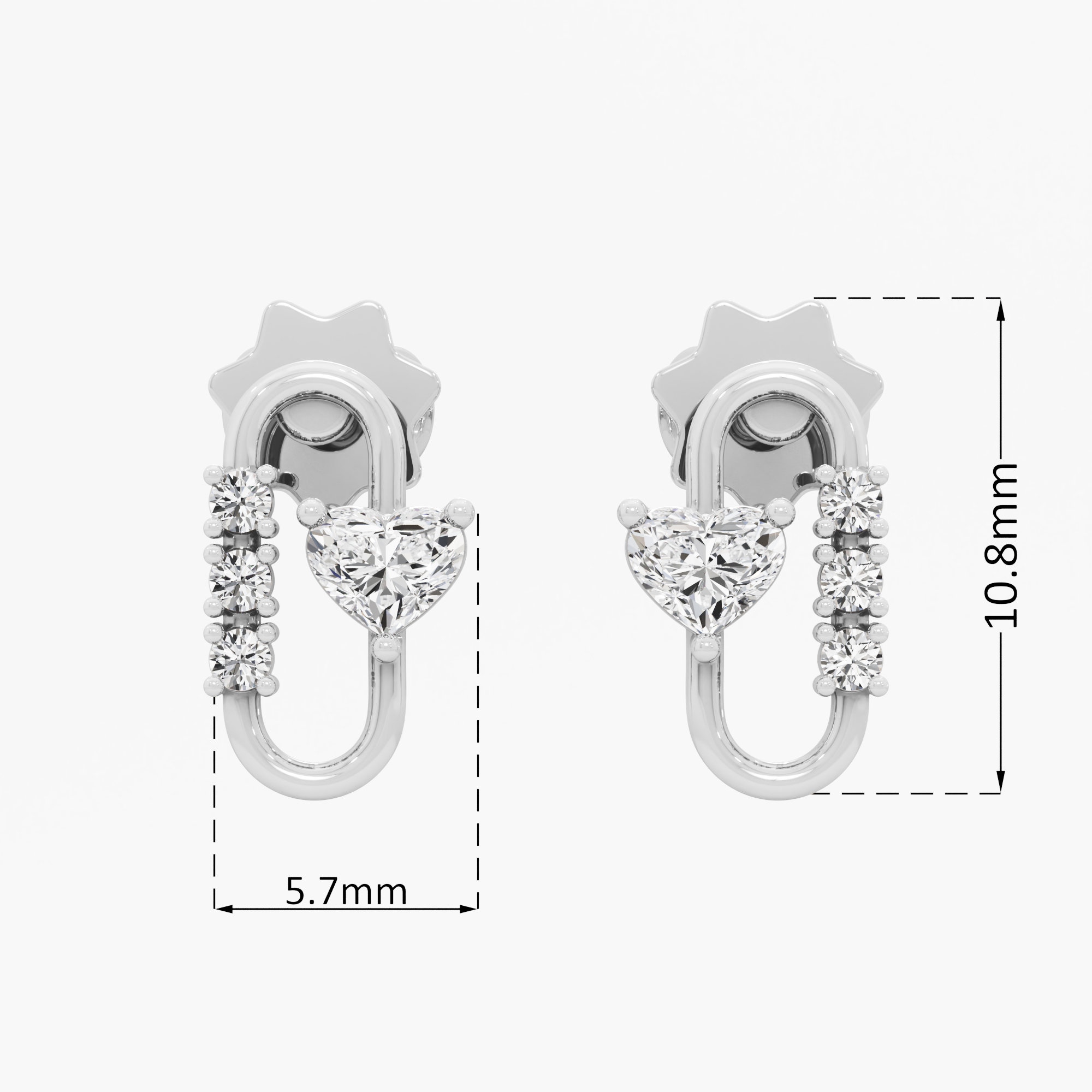 Everlink Drops Drops Earrings in 9KT White Gold (Diamond Quality: FG-VVS VS)