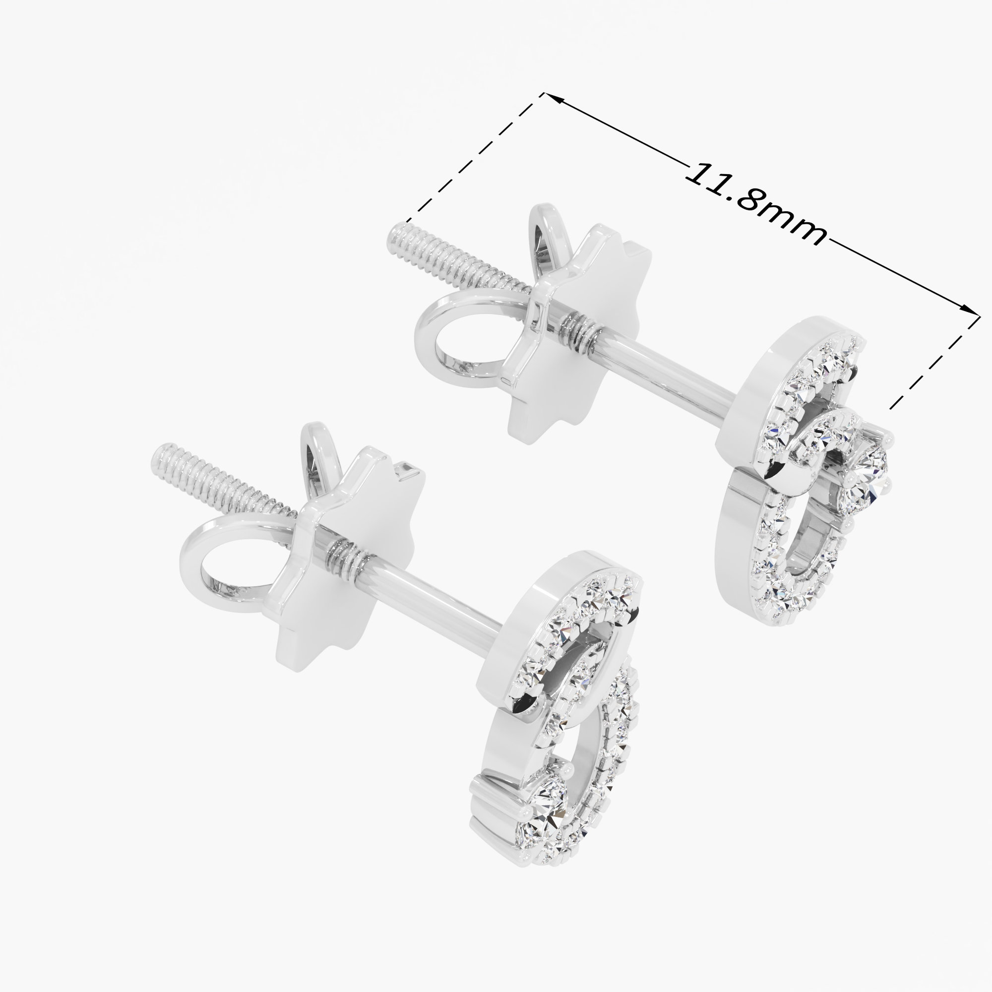 Linked Radiance Drops Earrings in 9KT White Gold (Diamond Quality: FG-VVS VS)