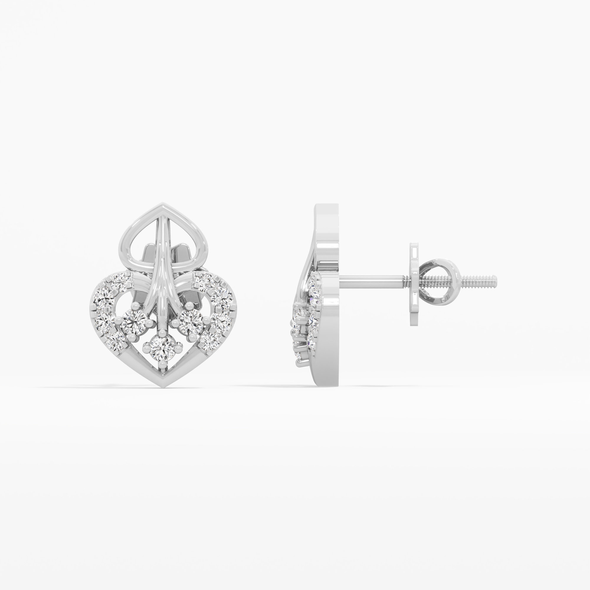 Azure Crest Drops Drops Earrings in 9KT White Gold (Diamond Quality: EF-VVS VS)