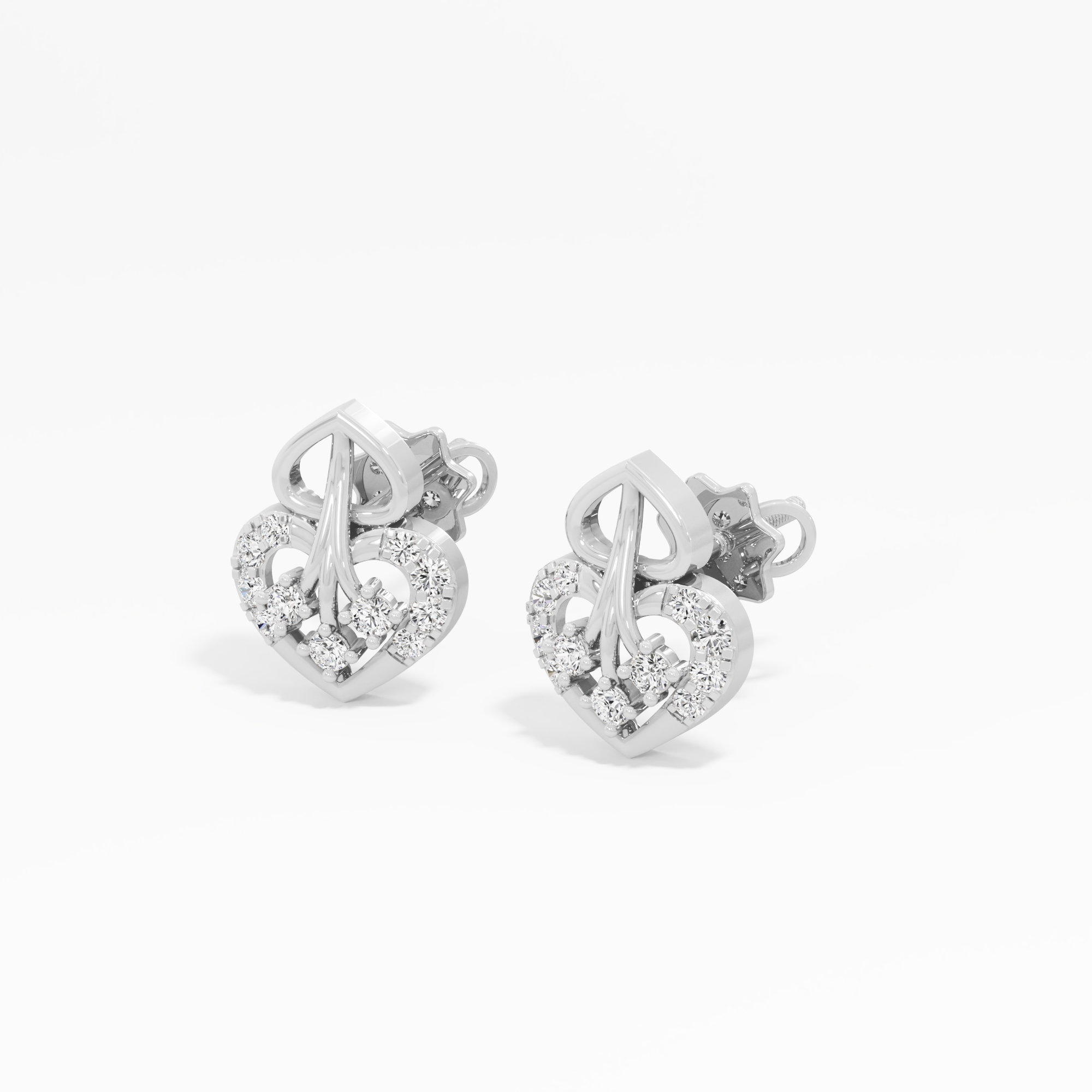 Azure Crest Drops Drops Earrings in 9KT White Gold (Diamond Quality: EF-VVS VS)