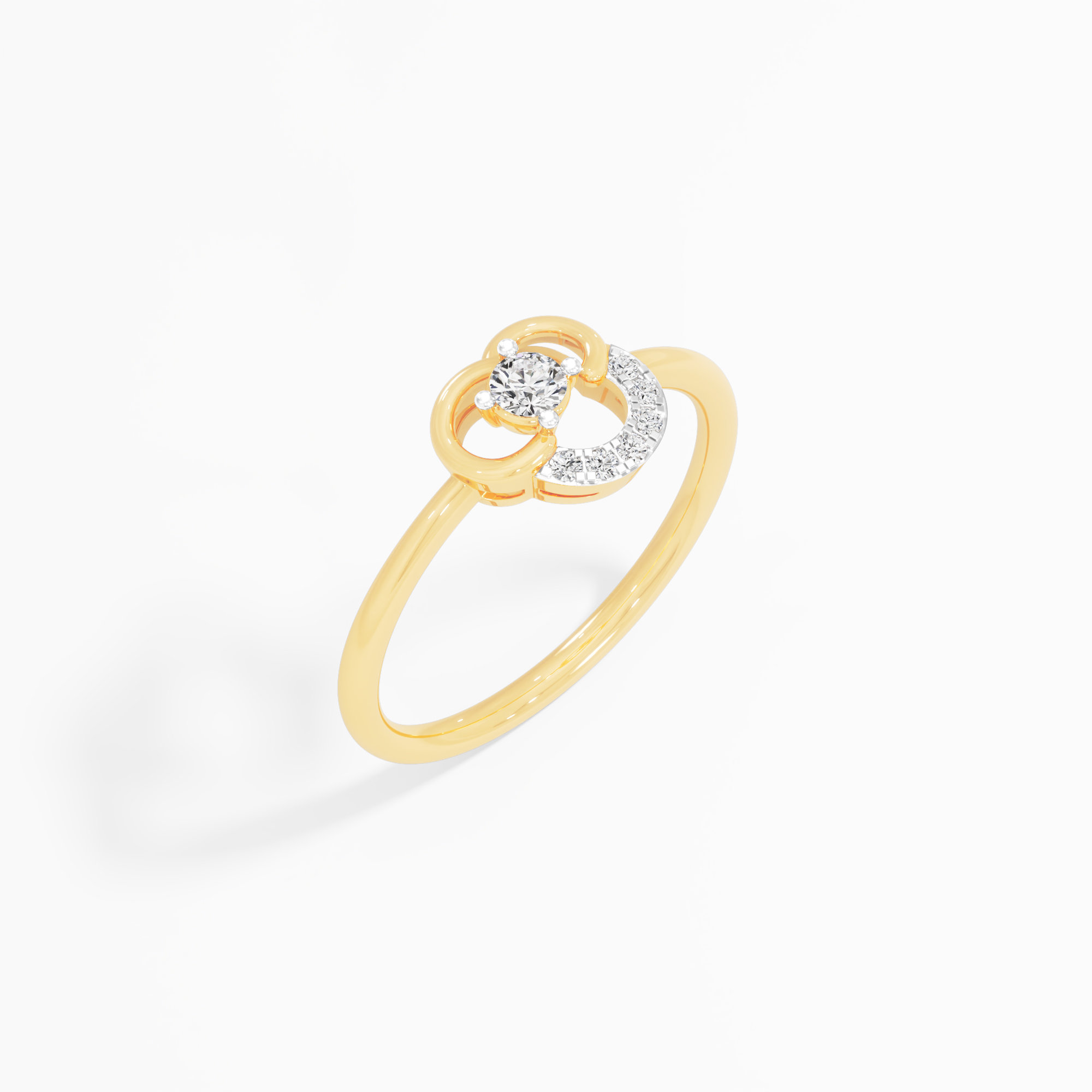 Linked Loop Diamond Ring