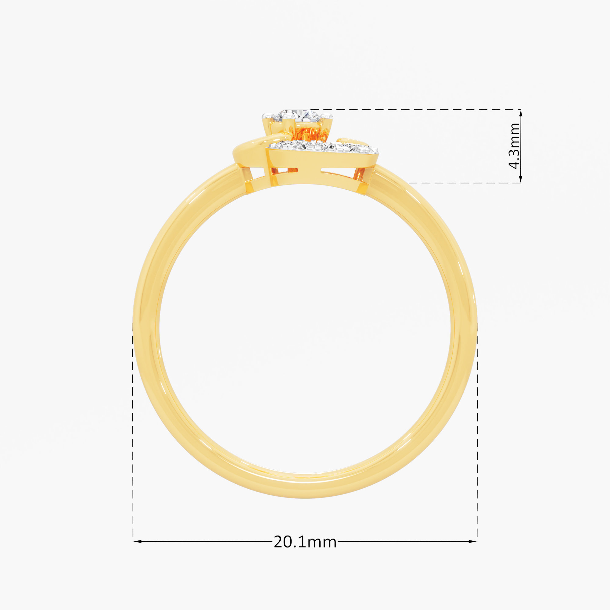 Linked Loop Diamond Ring