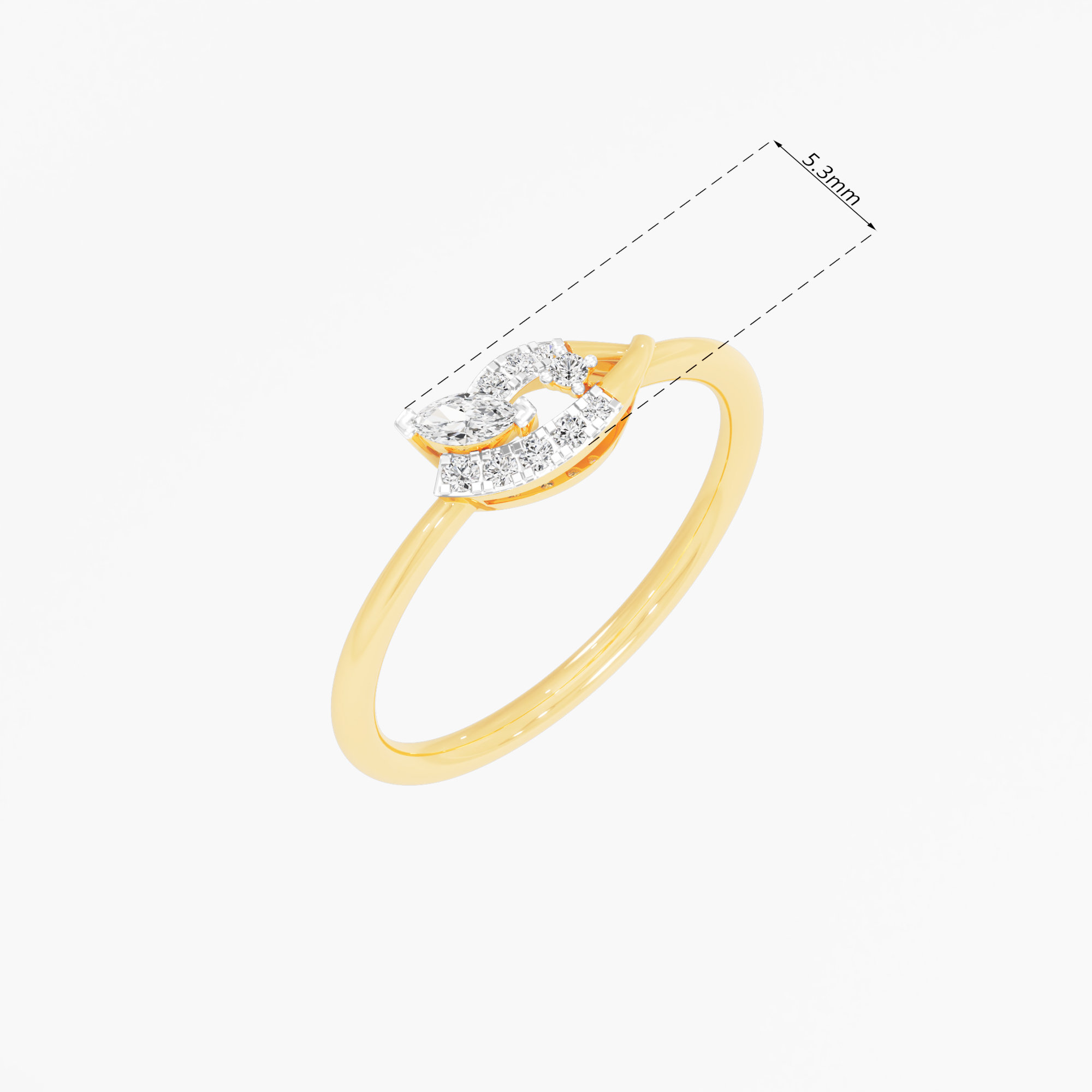 Petal Mist Diamond Ring