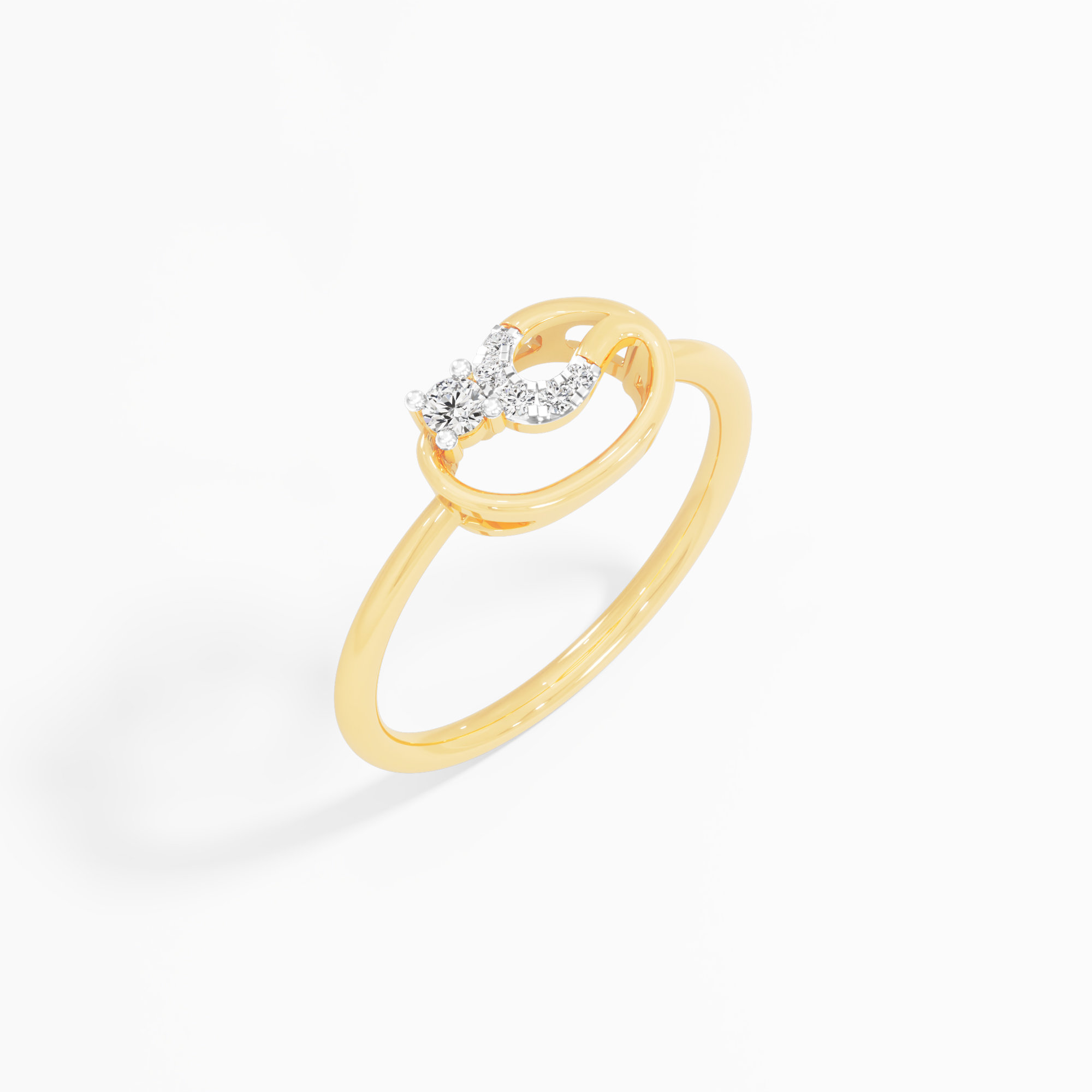Luminous Curve Diamond Ring