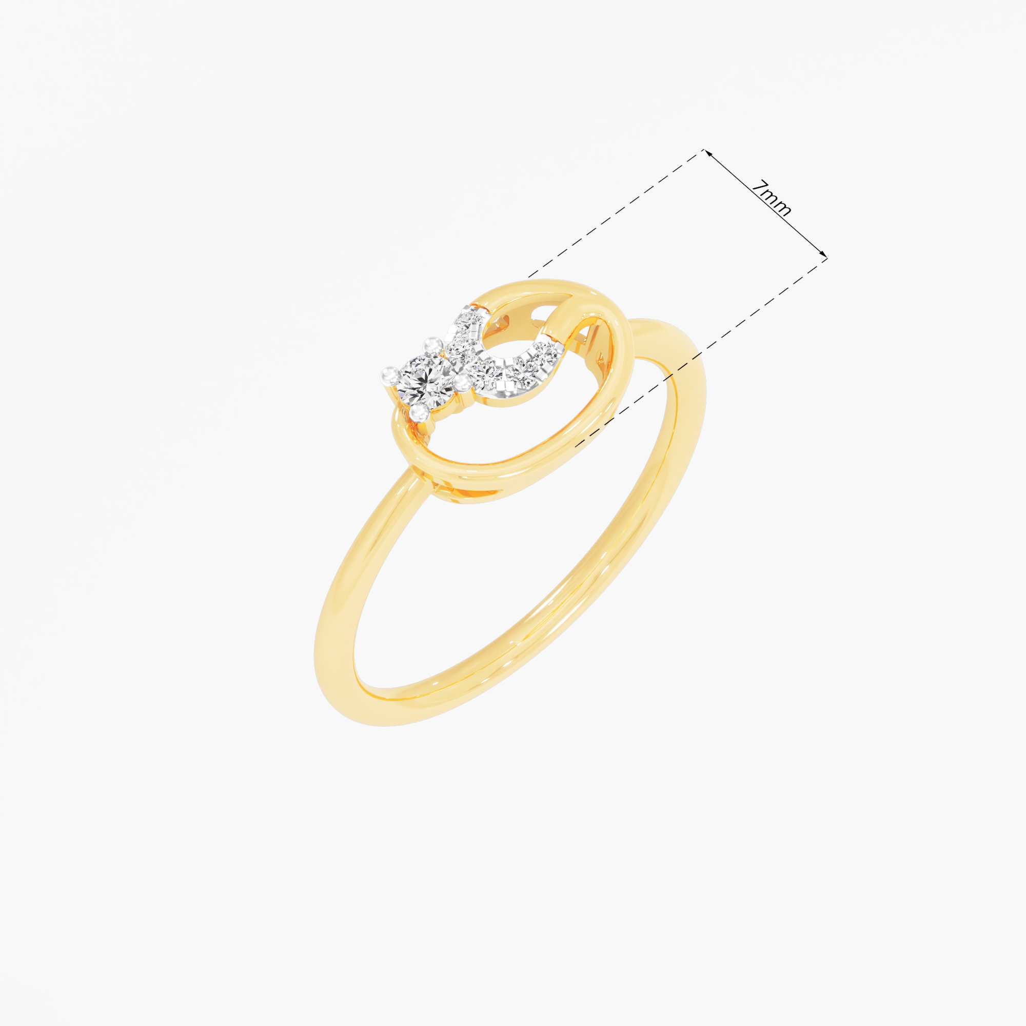 Luminous Curve Diamond Ring