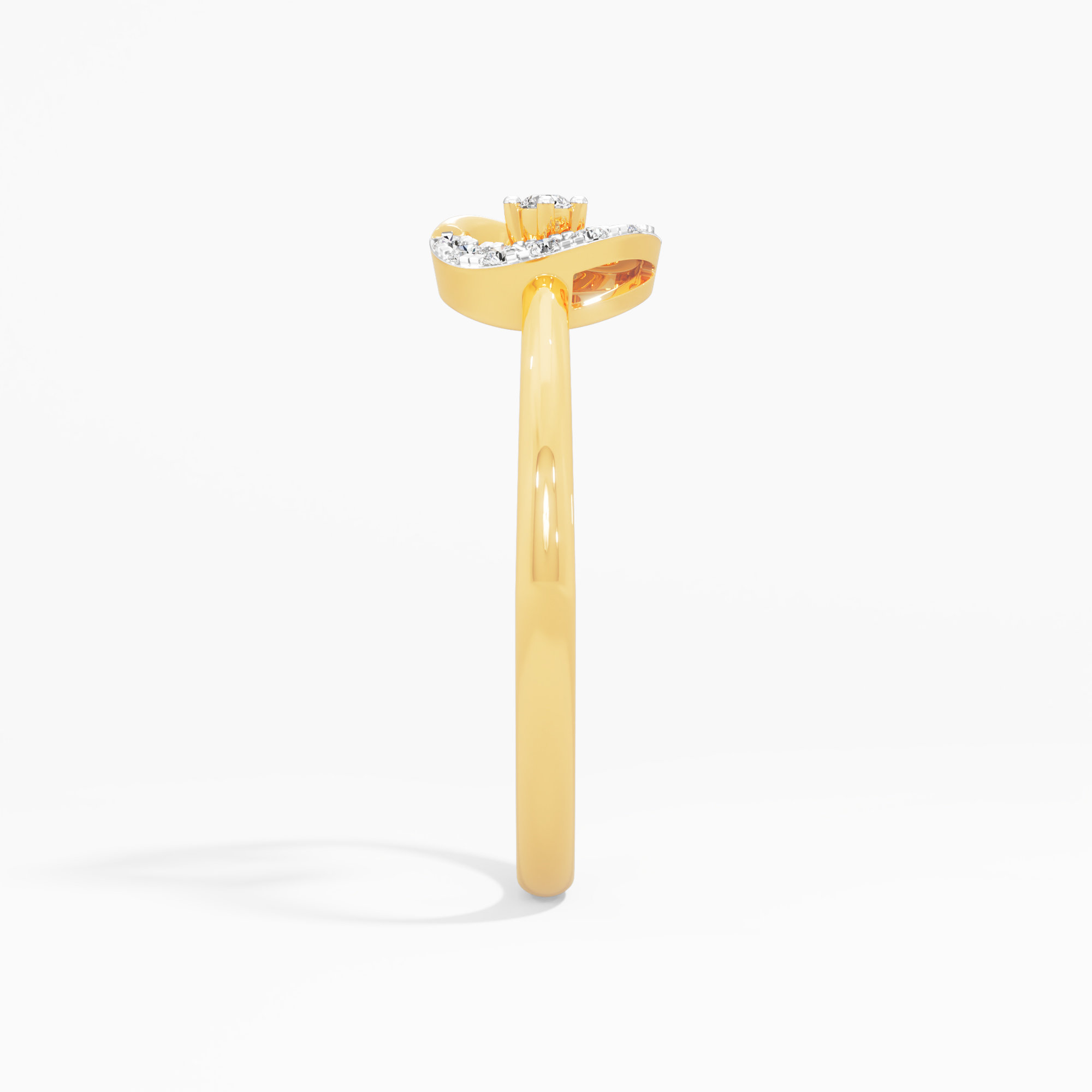 Linked Luminance Diamond Ring in 9KT Yellow Gold (Diamond Quality: FG-VVS VS)