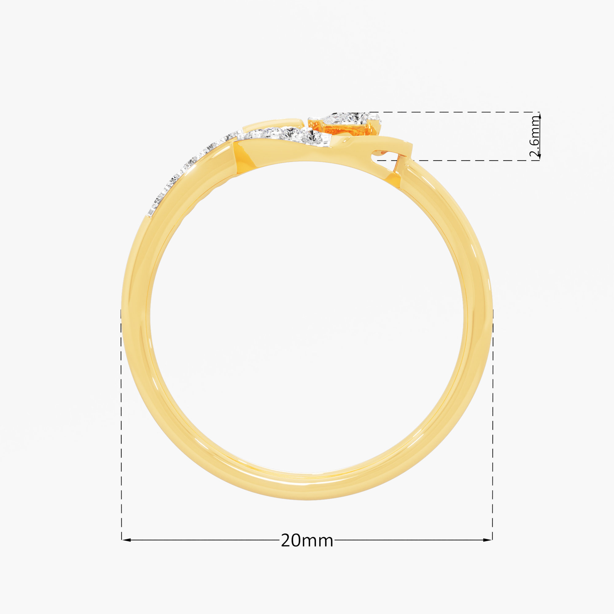 Dewdrop Halo Diamond Ring in 9KT Yellow Gold (Diamond Quality: FG-VVS VS)
