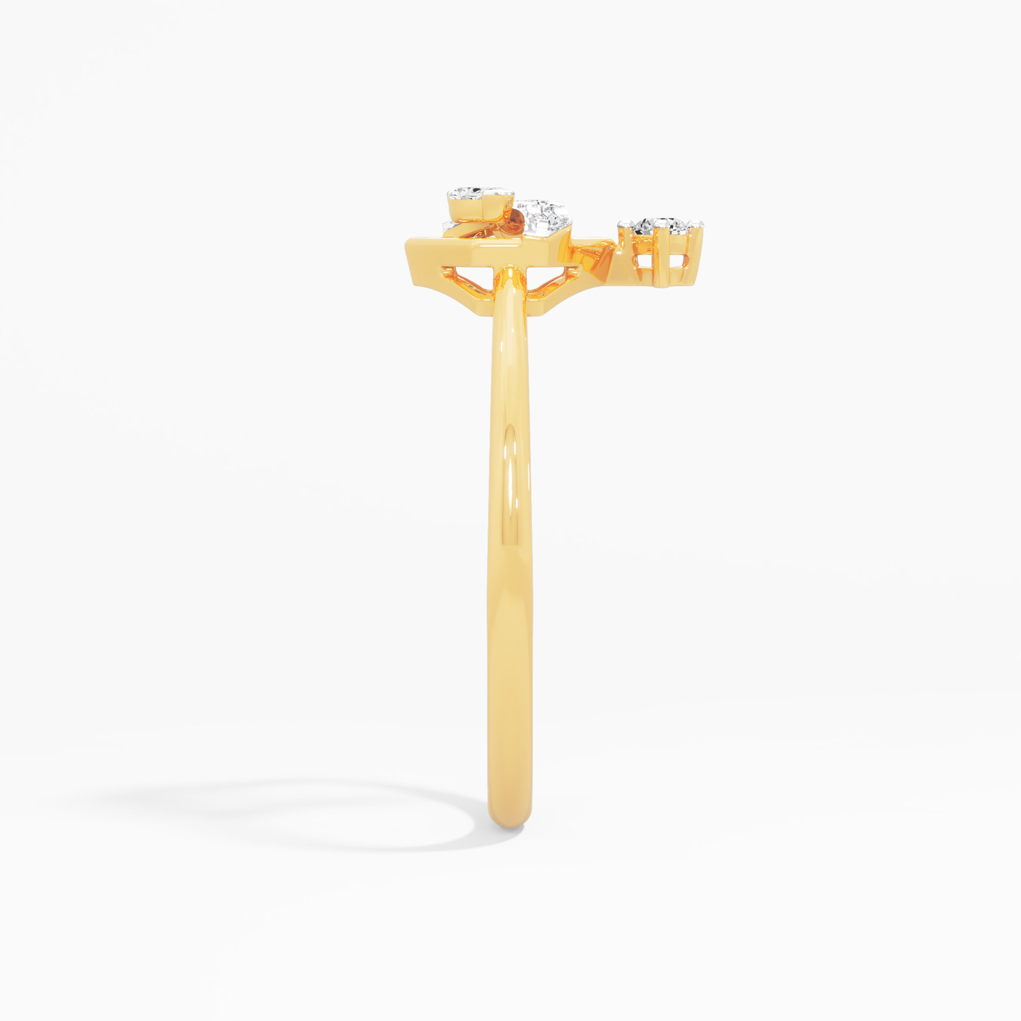 Stellar Facet Diamond Ring in 9KT Yellow Gold (Diamond Quality: FG-VVS VS)