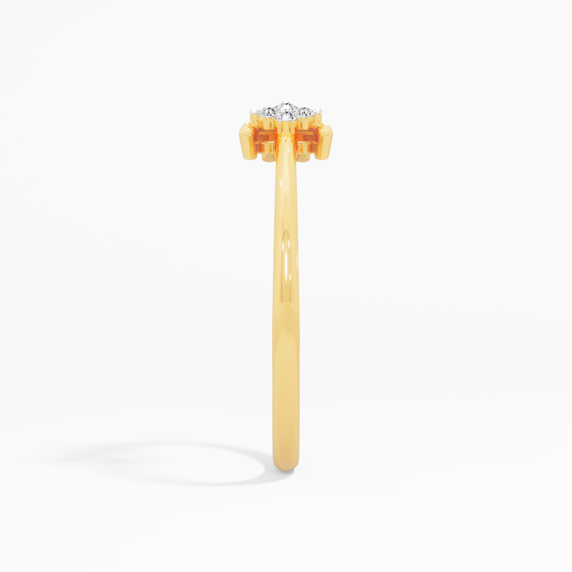 Radiant Bloom Diamond Ring in 9KT Yellow Gold (Diamond Quality: FG-VVS VS)