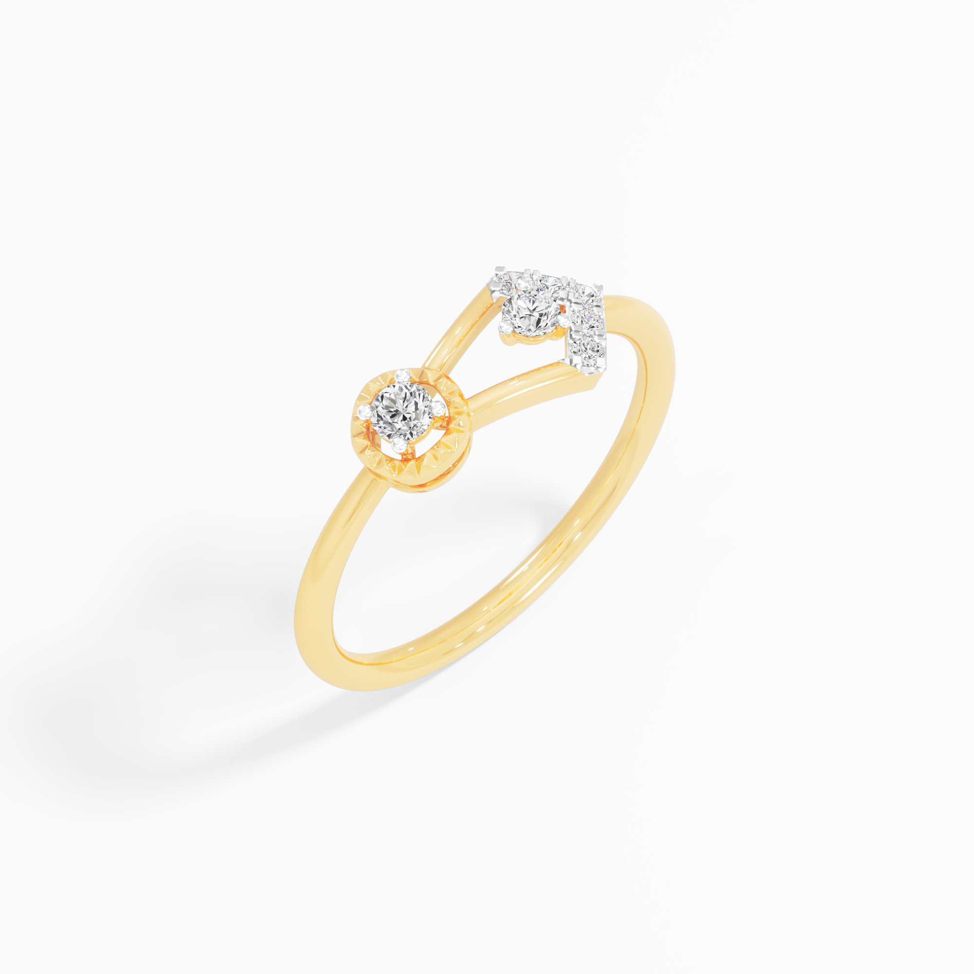 Celestial Crown Diamond Ring in 9KT Yellow Gold (Diamond Quality: FG-VVS VS)