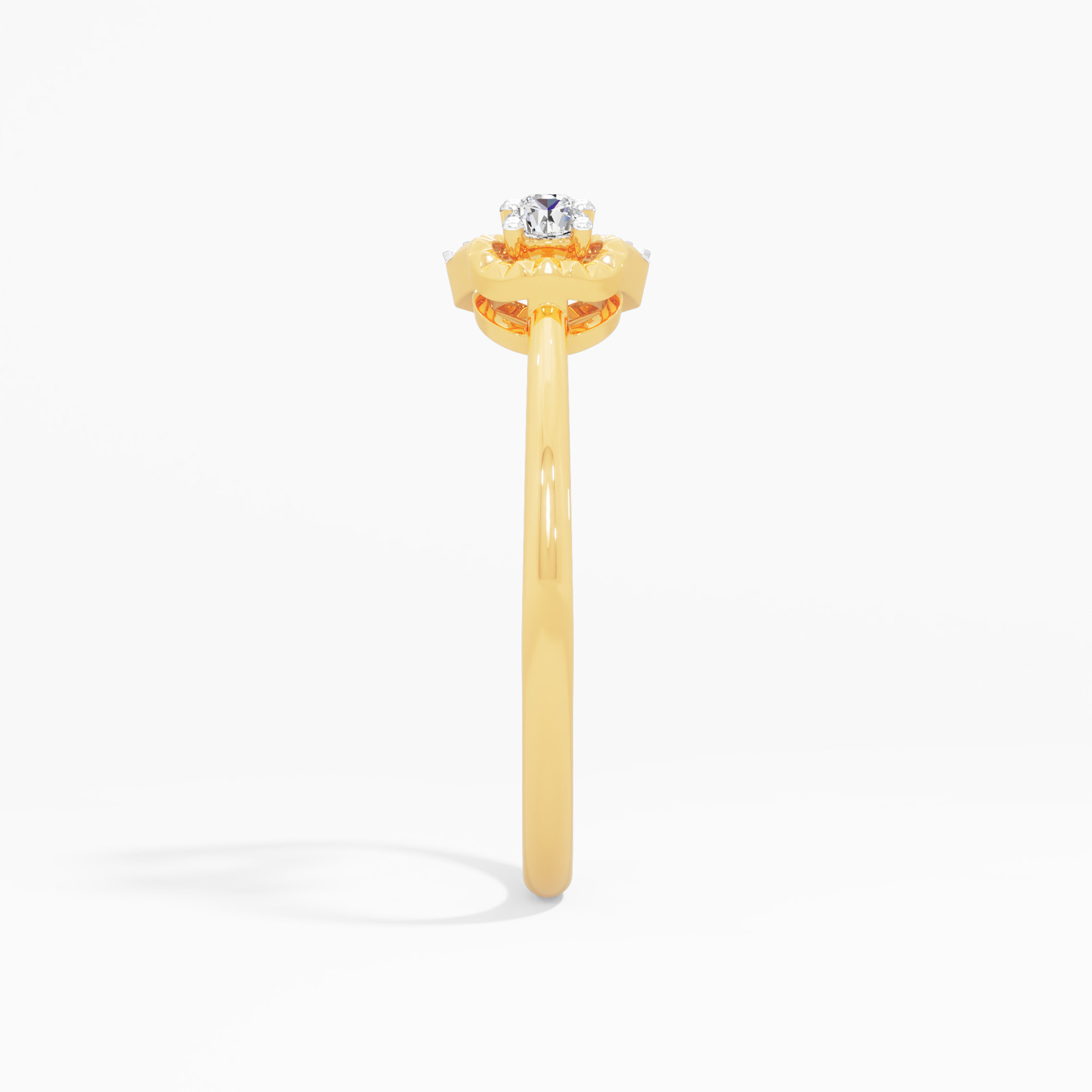 Celestial Crown Diamond Ring in 9KT Yellow Gold (Diamond Quality: FG-VVS VS)