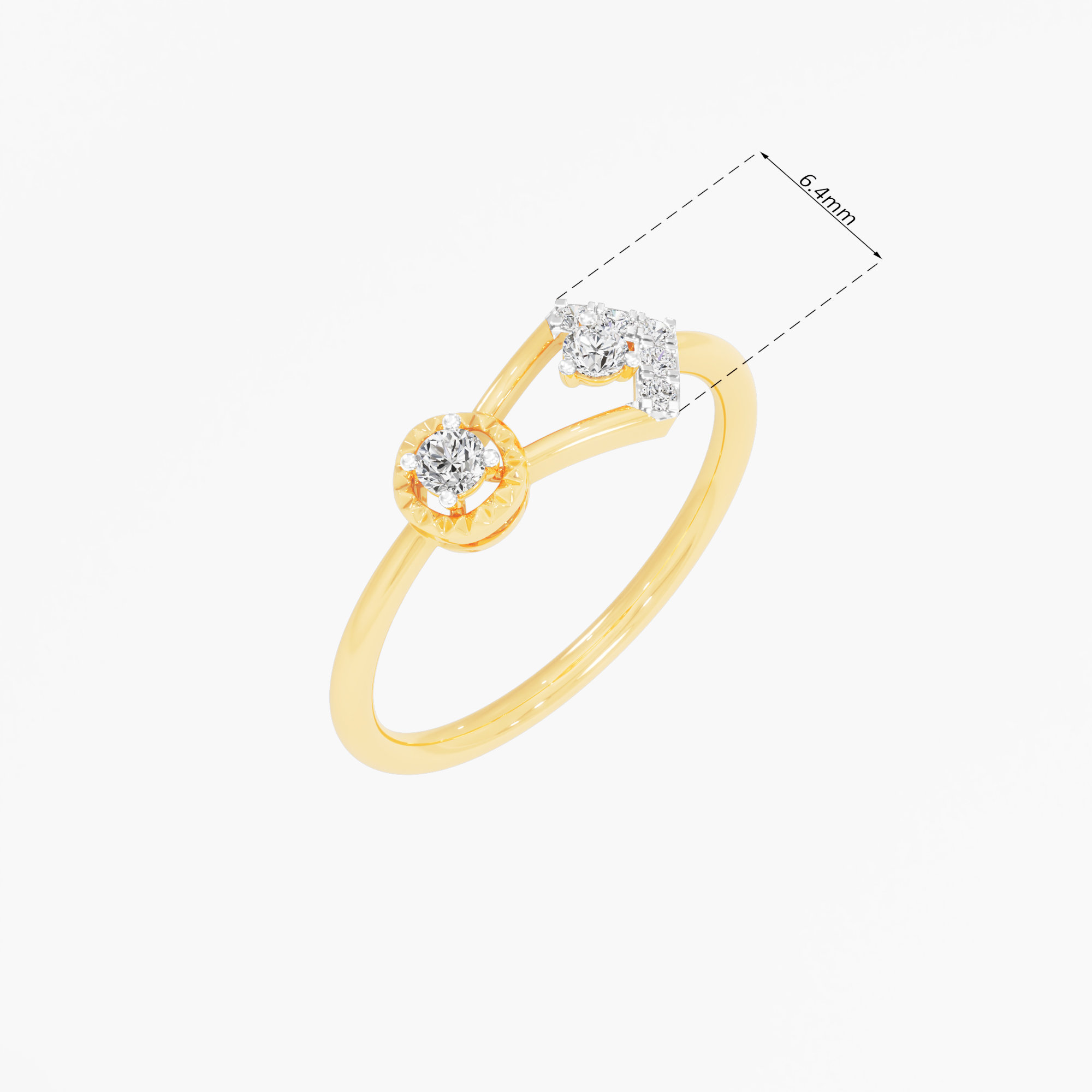 Celestial Crown Diamond Ring in 9KT Yellow Gold (Diamond Quality: FG-VVS VS)