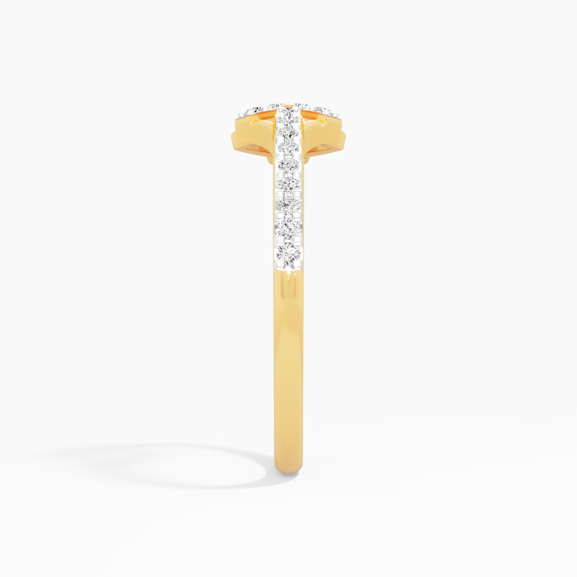 Radiant Apex Diamond Ring in 9KT Yellow Gold (Diamond Quality: FG-VVS VS)