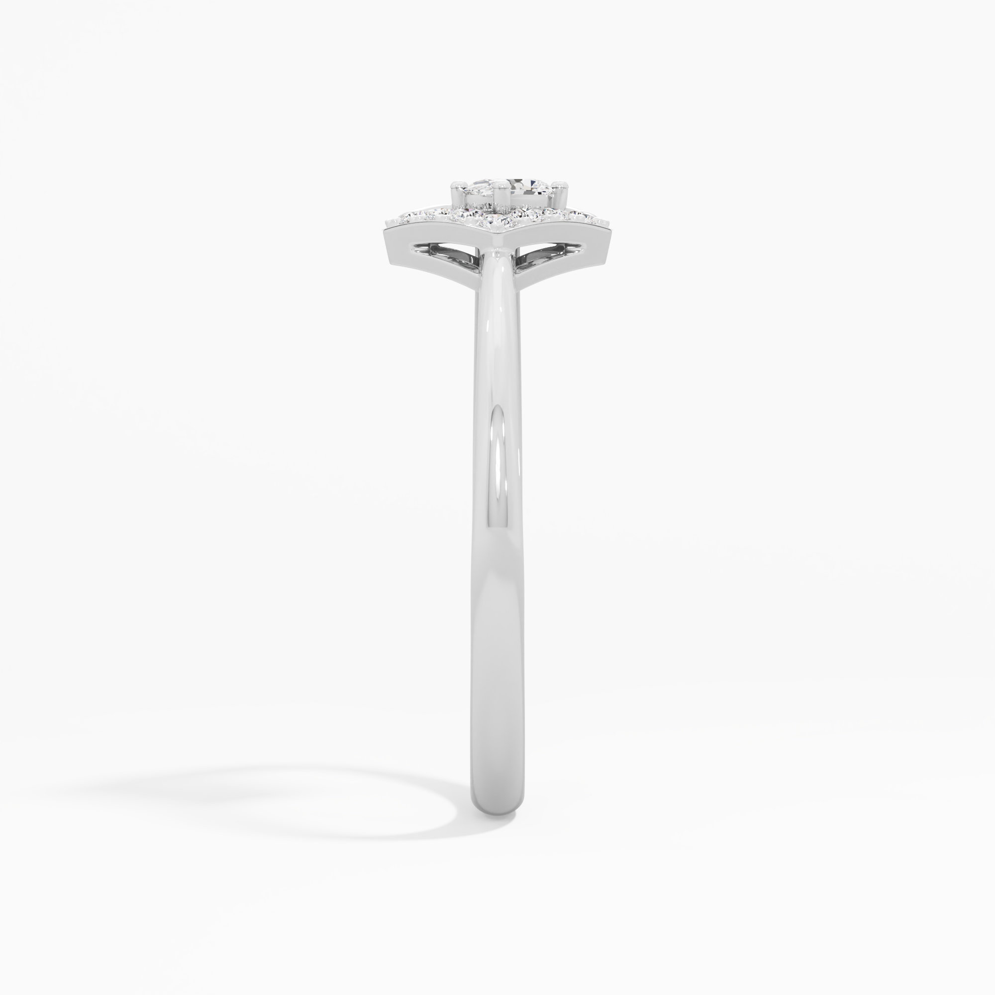 Radiant Prism Cocktail Ring in 9KT White Gold (Diamond Quality: FG-VVS VS)