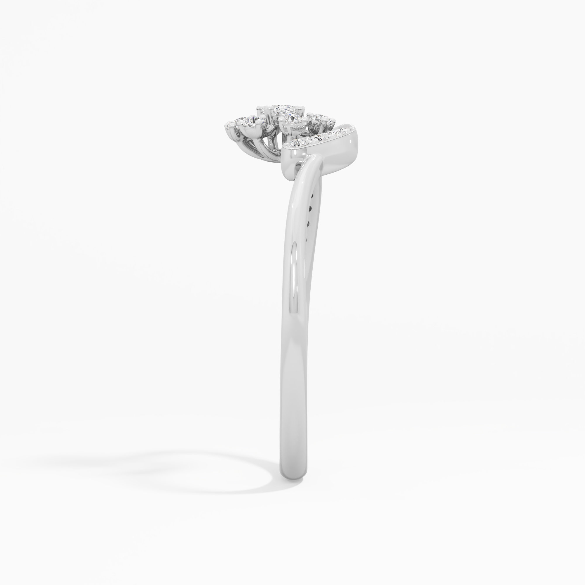 Diamond Aura Halos Ring in 9KT White Gold (Diamond Quality: FG-VVS VS)