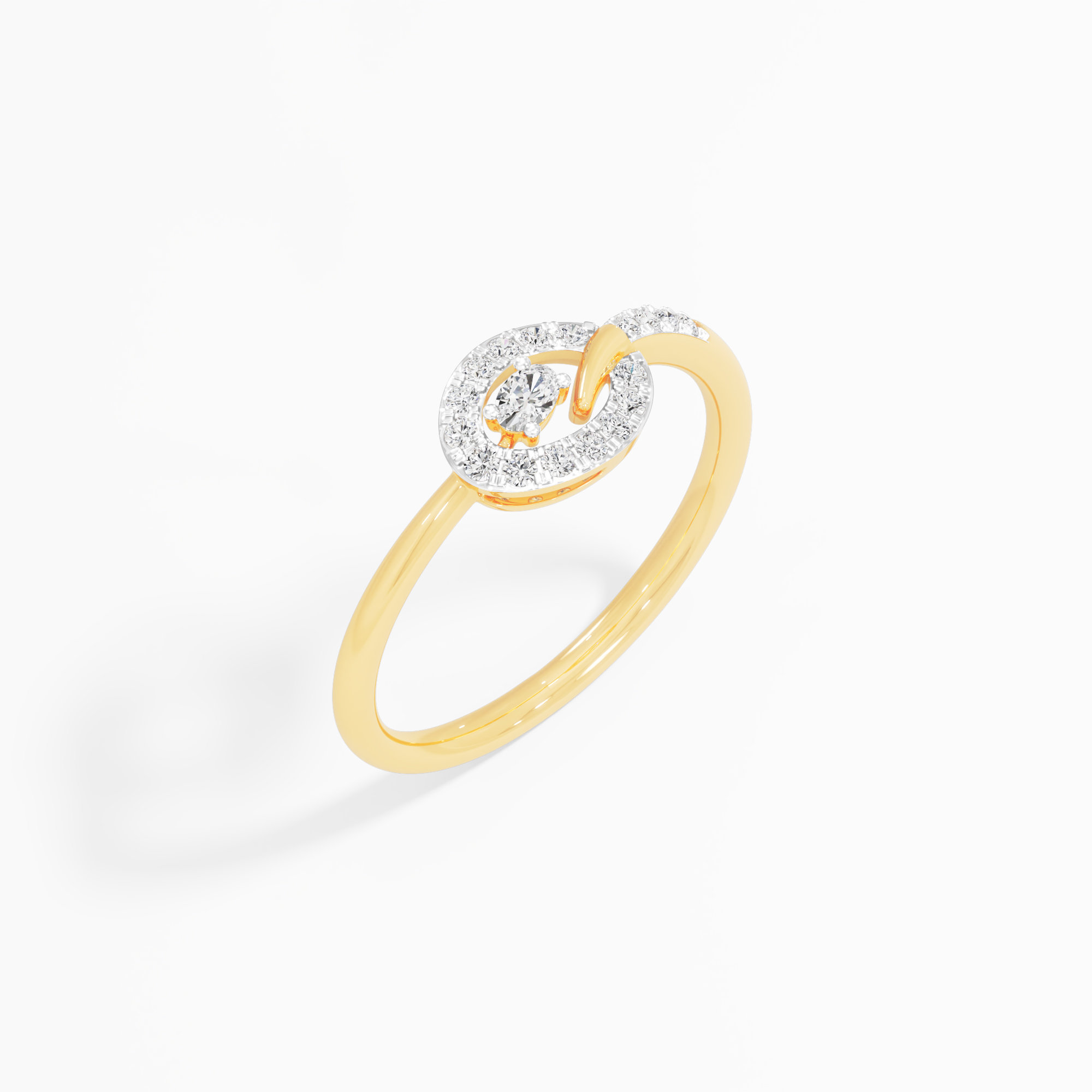 Linked Radiance Diamond Ring in 9KT Yellow Gold (Diamond Quality: FG-VVS VS)