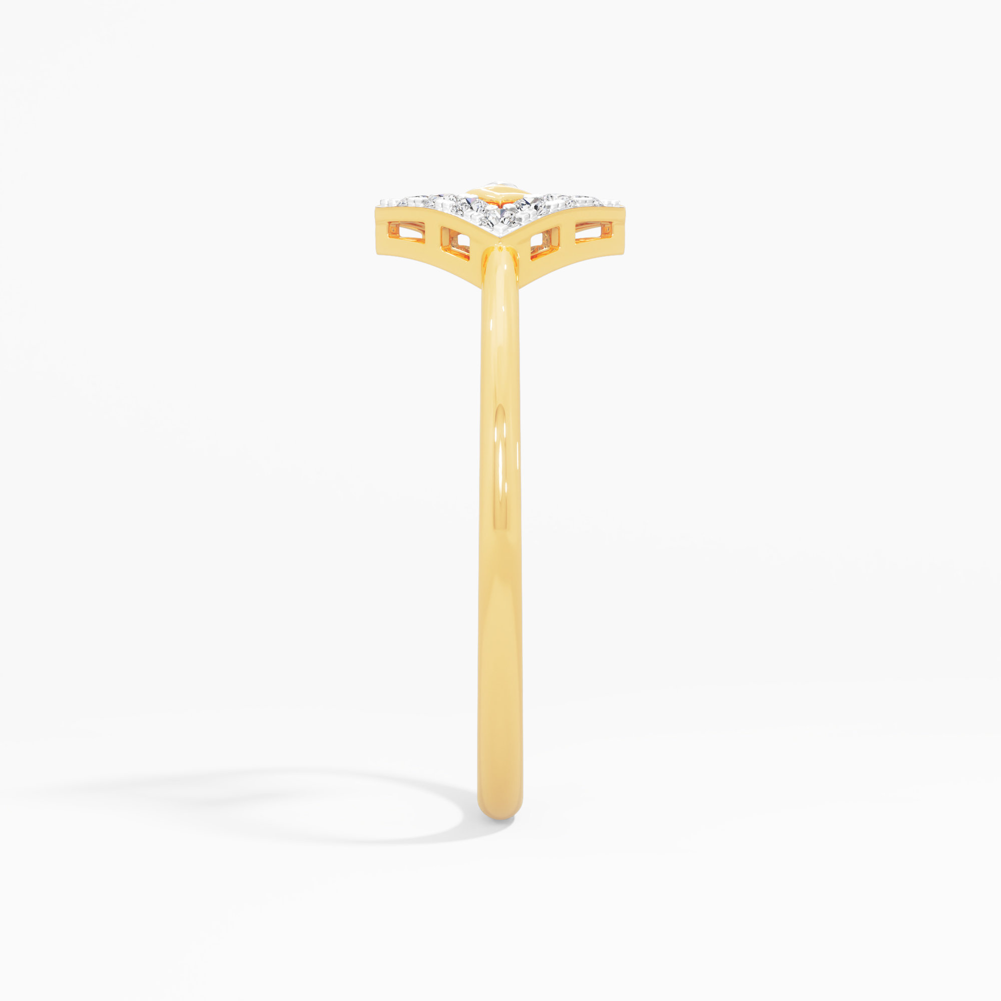 Summit Sparkle Diamond Ring in 9KT Yellow Gold (Diamond Quality: FG-VVS VS)