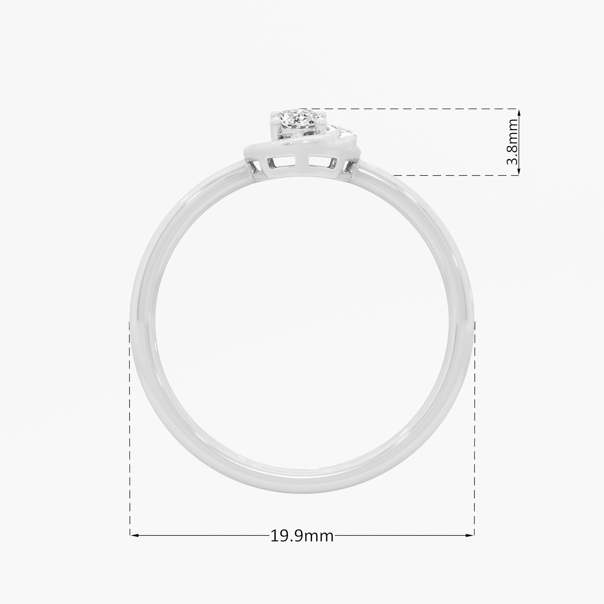 Starlight Oval Halos Ring in 9KT White Gold (Diamond Quality: FG-VVS VS)