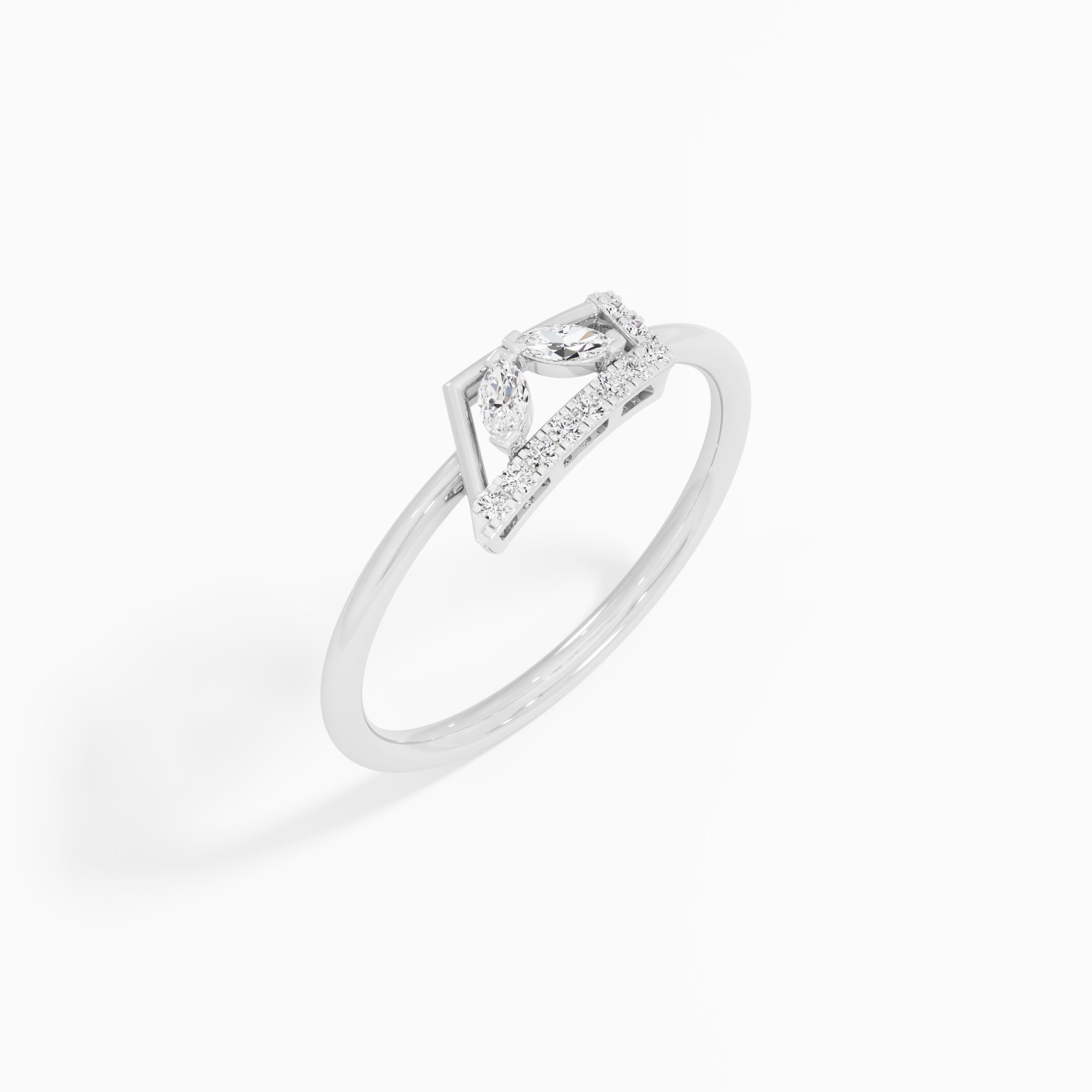 Royal Sparkle Halo Ring in 9KT White Gold (Diamond Quality: FG-VVS VS)