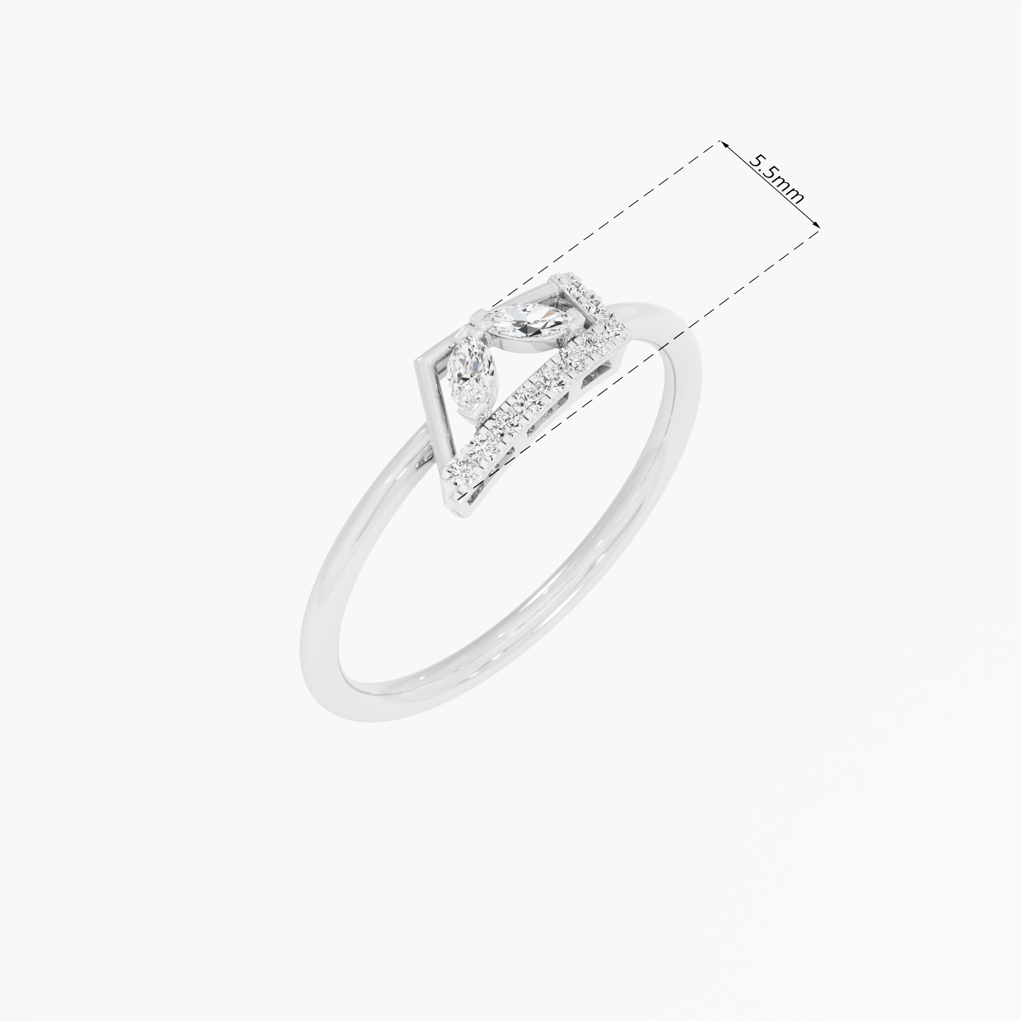 Royal Sparkle Halo Ring in 9KT White Gold (Diamond Quality: FG-VVS VS)