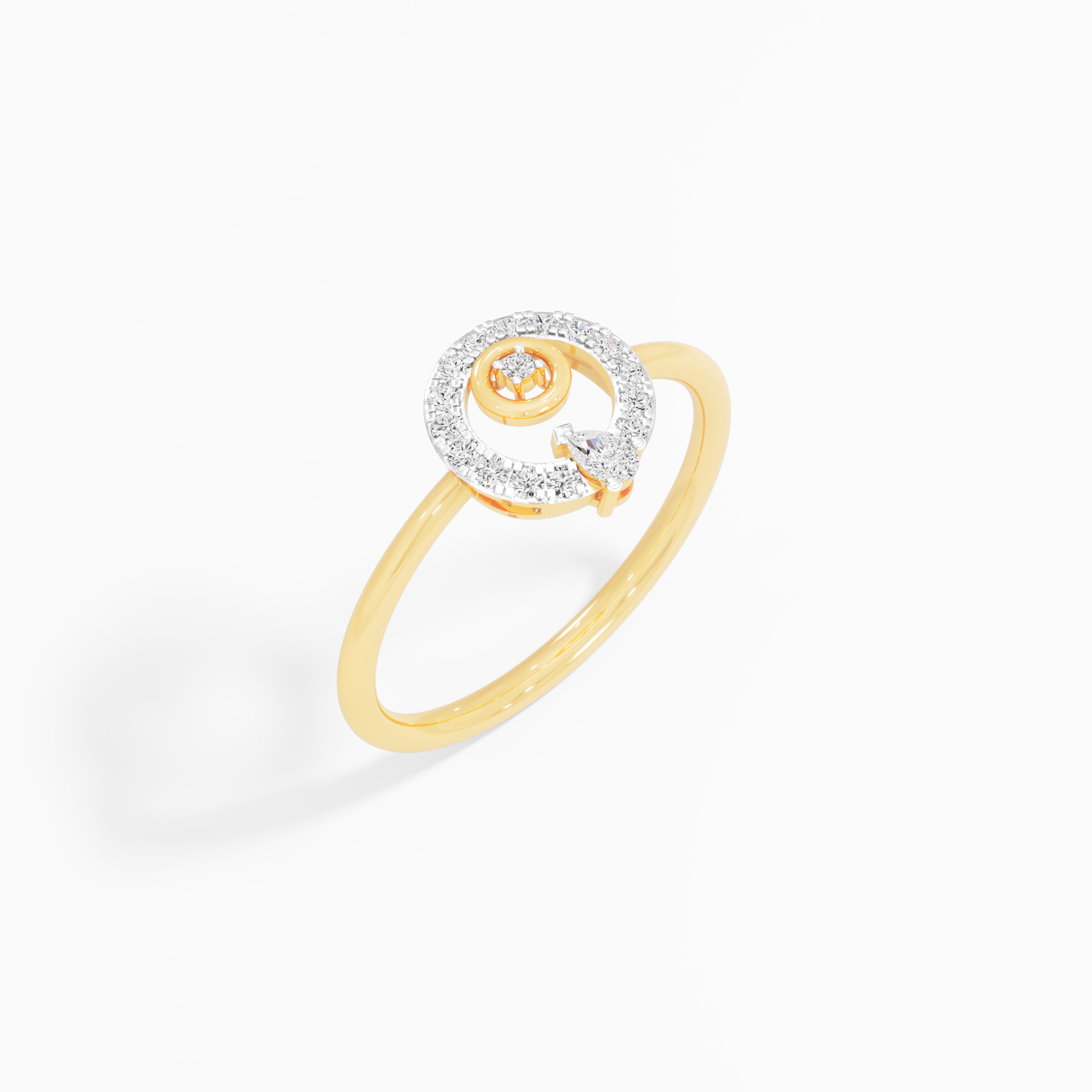 Galactic Embrace Diamond Ring in 9KT Yellow Gold (Diamond Quality: FG-VVS VS)