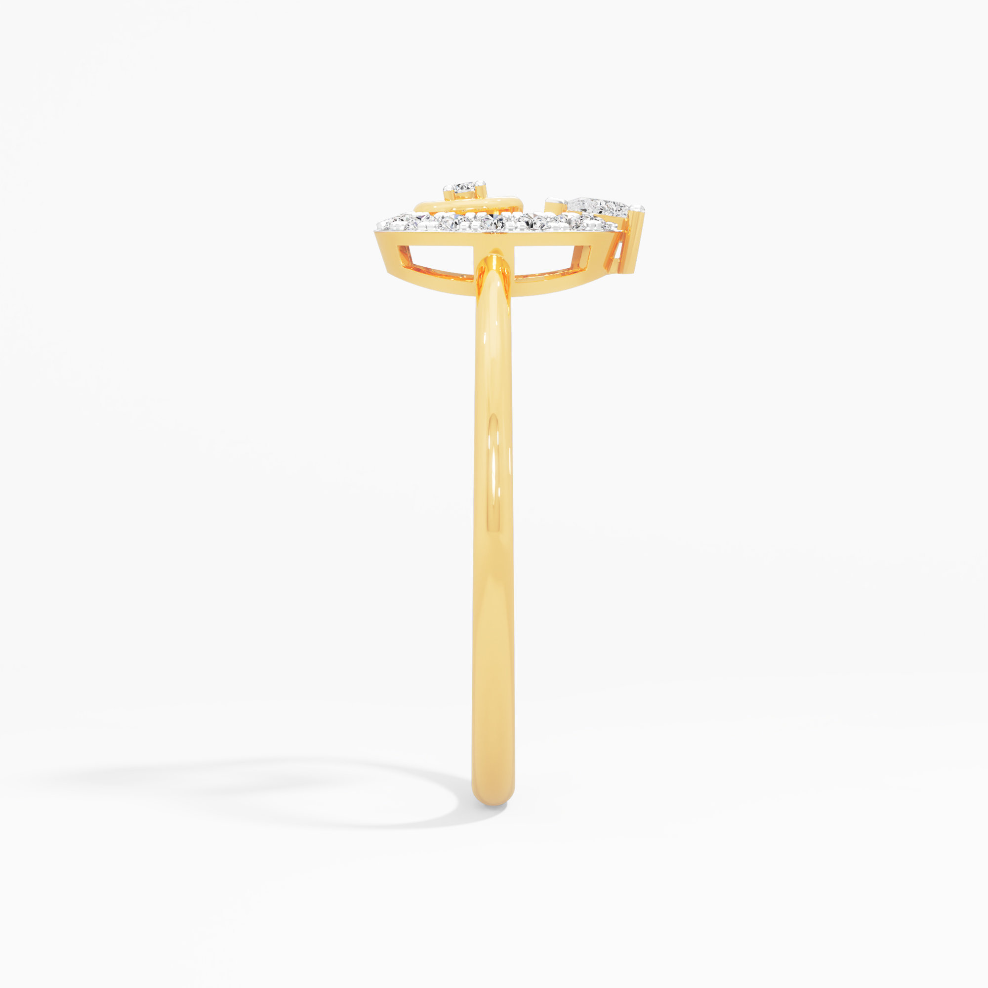 Galactic Embrace Diamond Ring in 9KT Yellow Gold (Diamond Quality: FG-VVS VS)