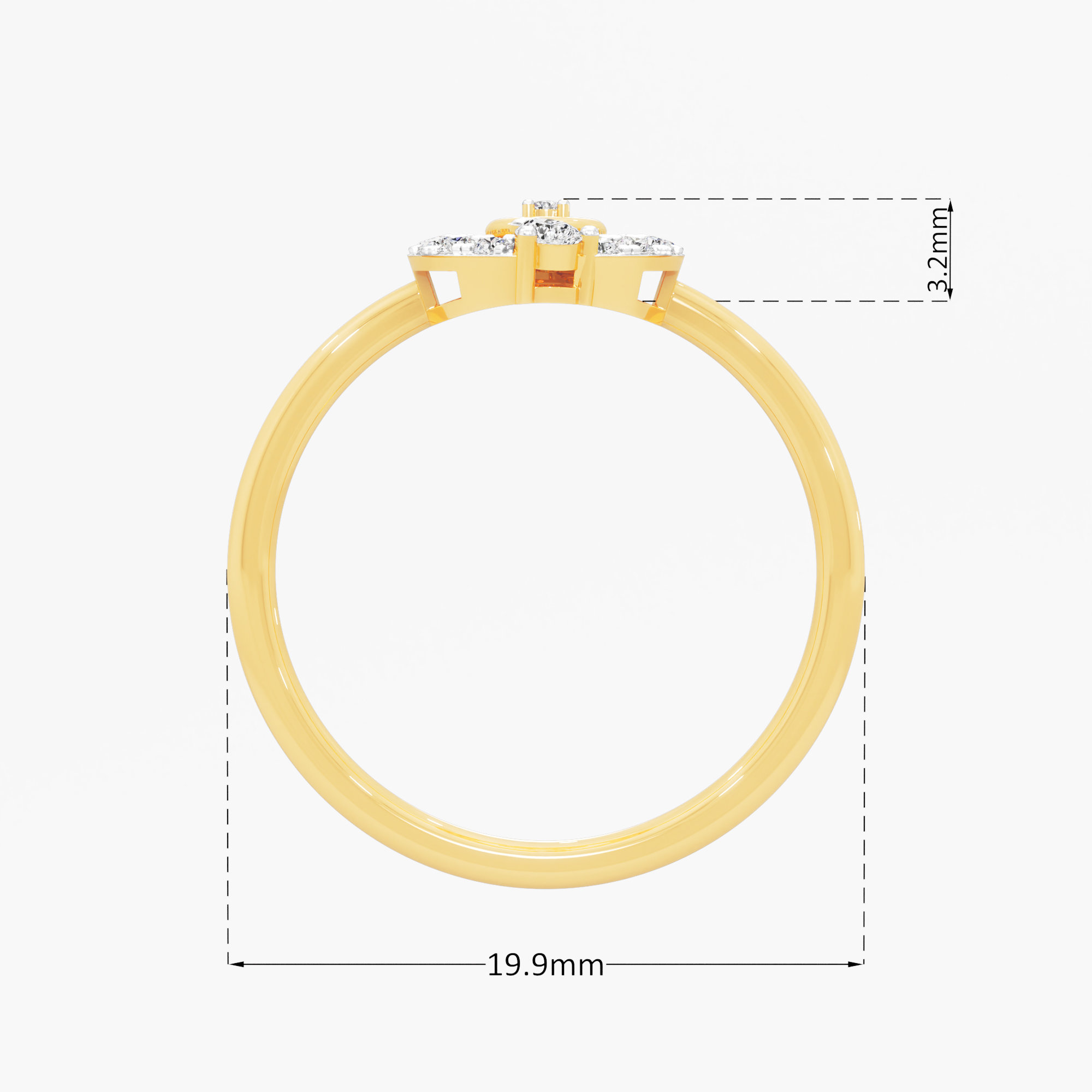 Galactic Embrace Diamond Ring in 9KT Yellow Gold (Diamond Quality: FG-VVS VS)