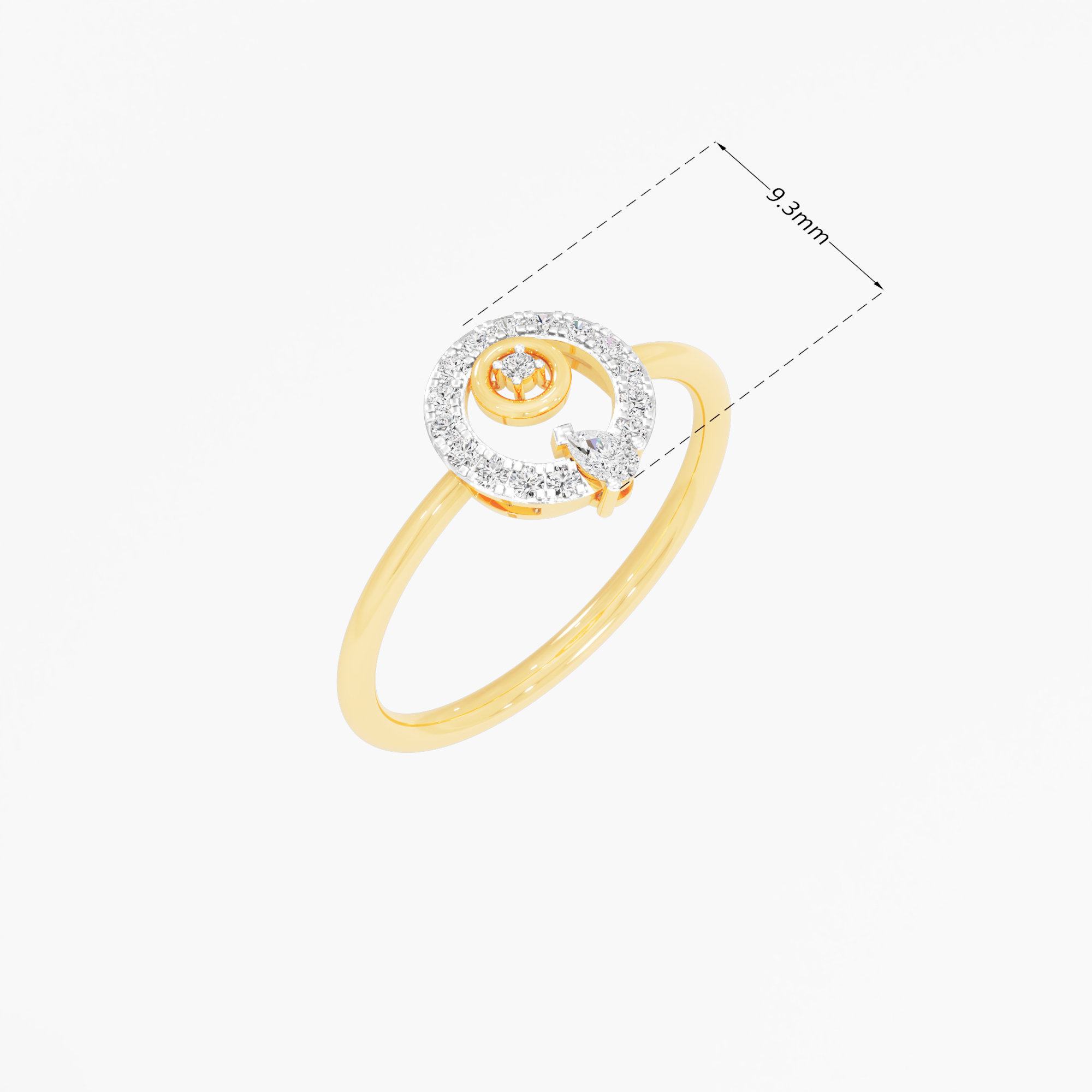 Galactic Embrace Diamond Ring in 9KT Yellow Gold (Diamond Quality: FG-VVS VS)