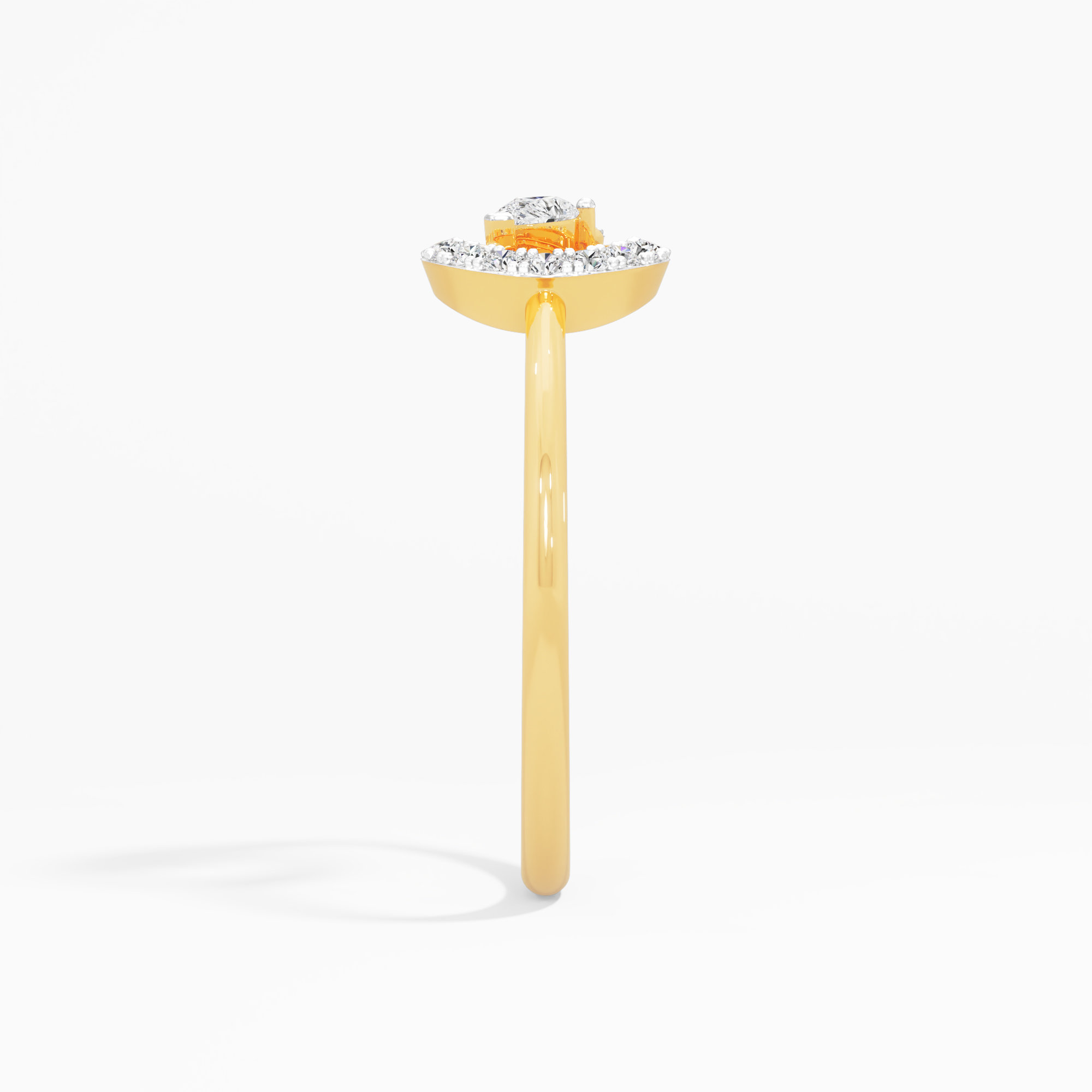 Serene Knot Diamond Ring in 9KT Yellow Gold (Diamond Quality: FG-VVS VS)