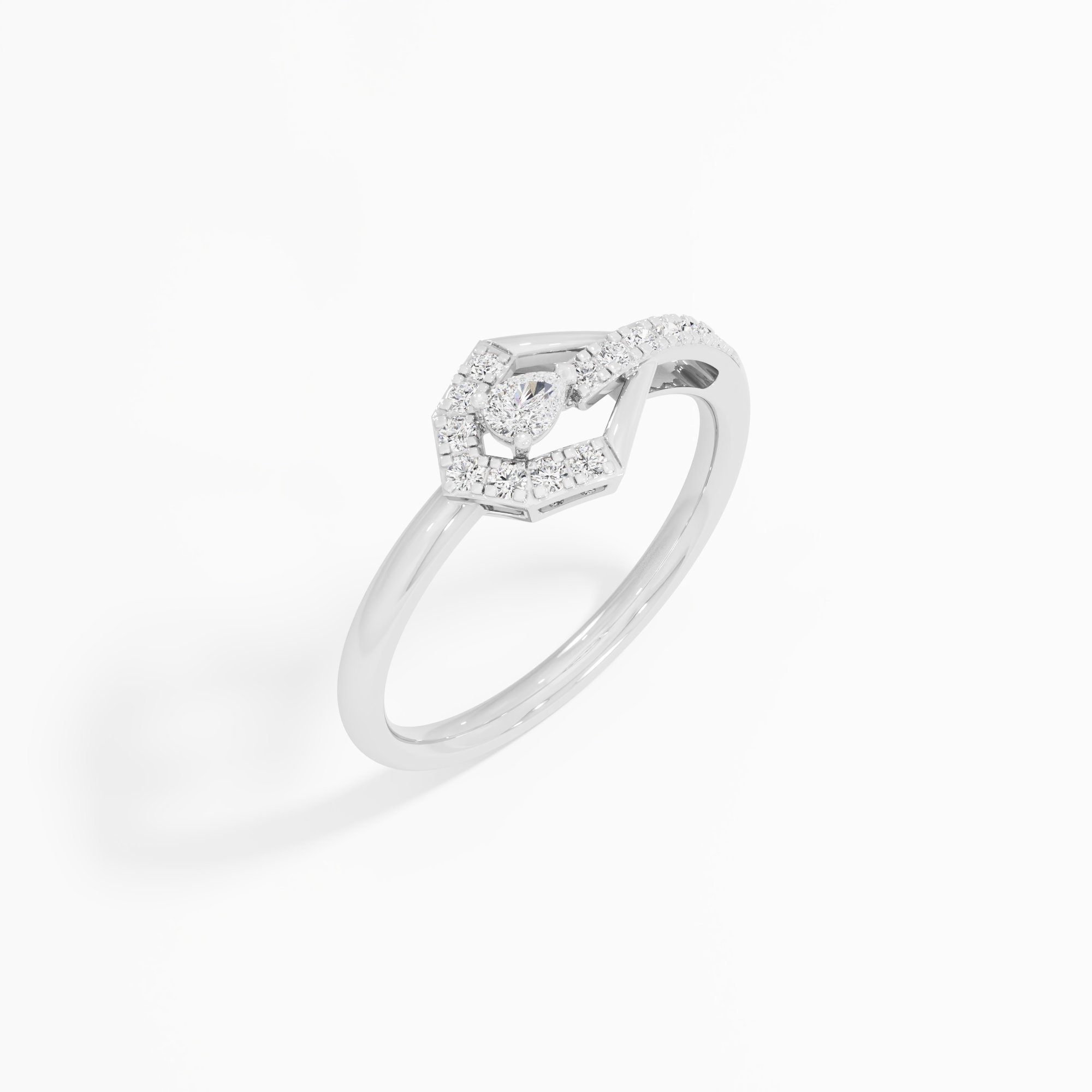 Apex Radiance Halos Ring in 9KT White Gold (Diamond Quality: FG-VVS VS)