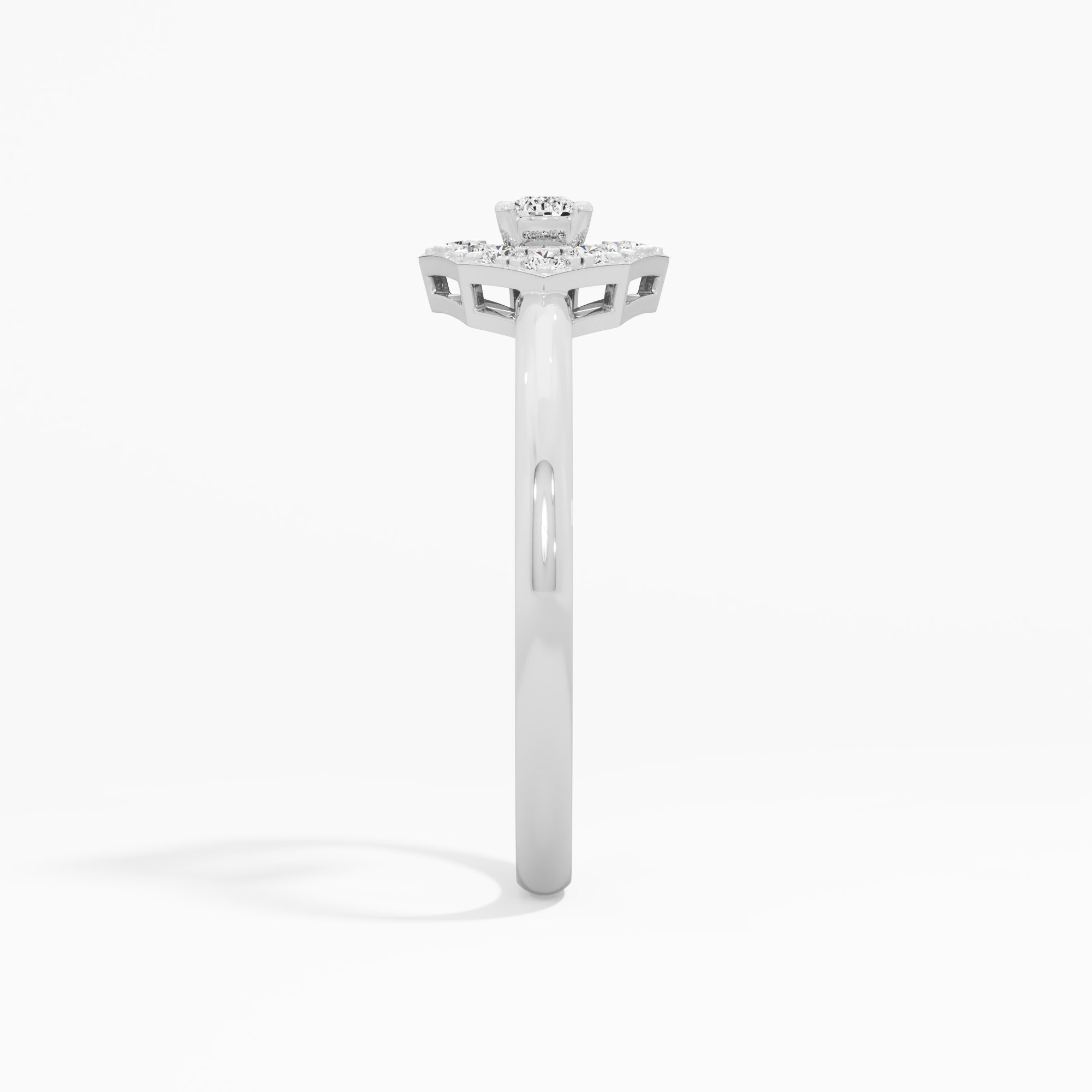 Apex Radiance Halos Ring in 9KT White Gold (Diamond Quality: FG-VVS VS)