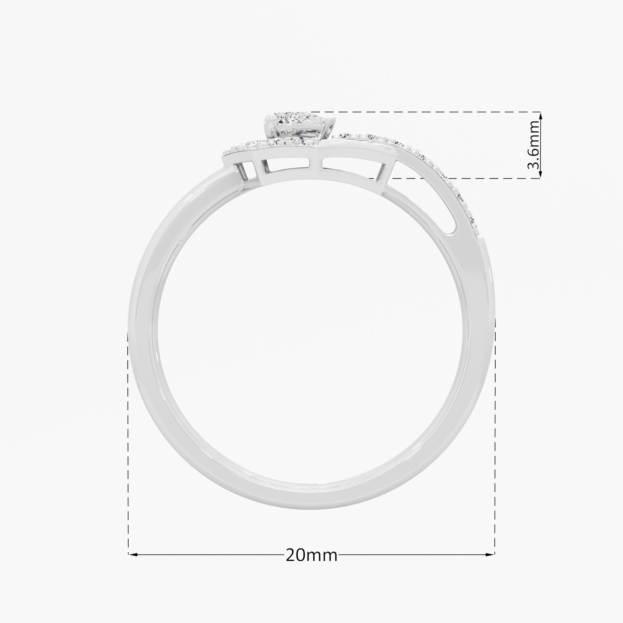 Apex Radiance Halos Ring in 9KT White Gold (Diamond Quality: FG-VVS VS)