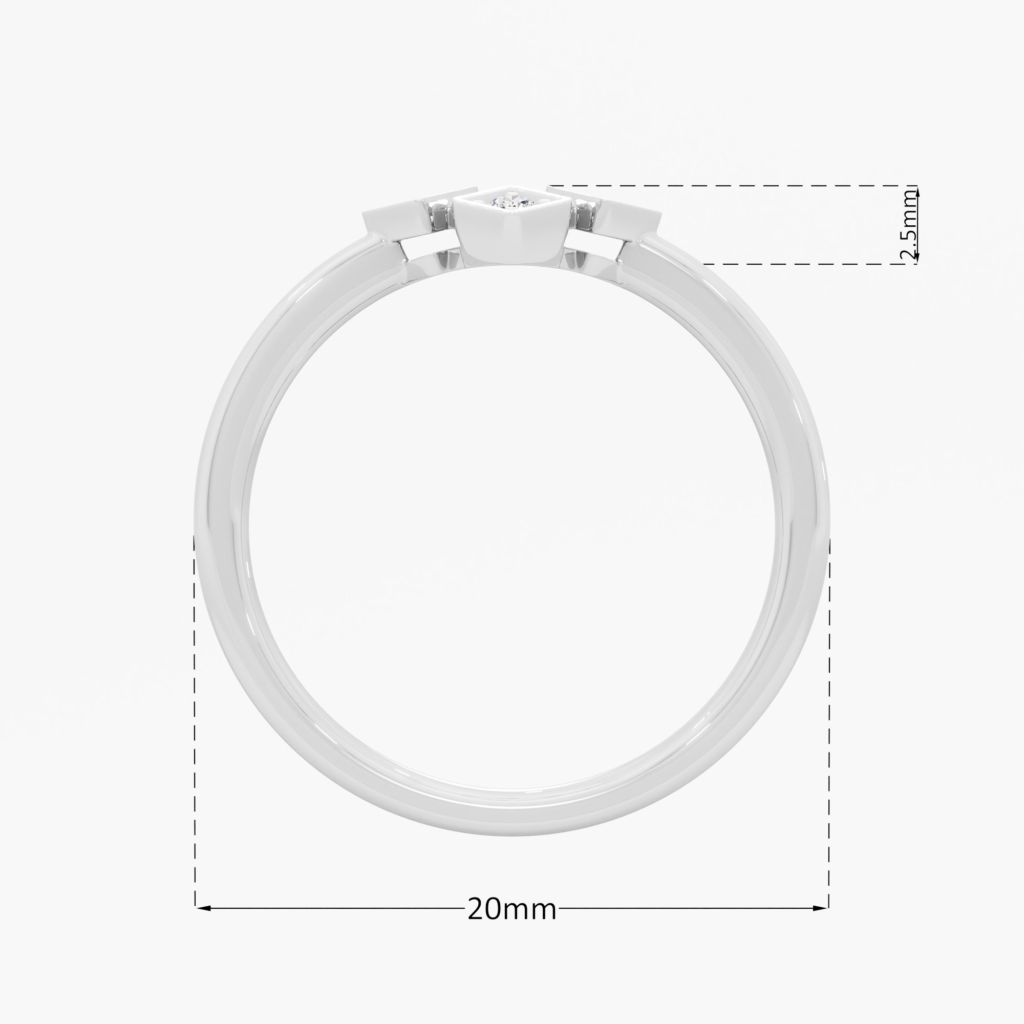 Quadra Sparkle Halos Ring in 9KT White Gold (Diamond Quality: FG-VVS VS)