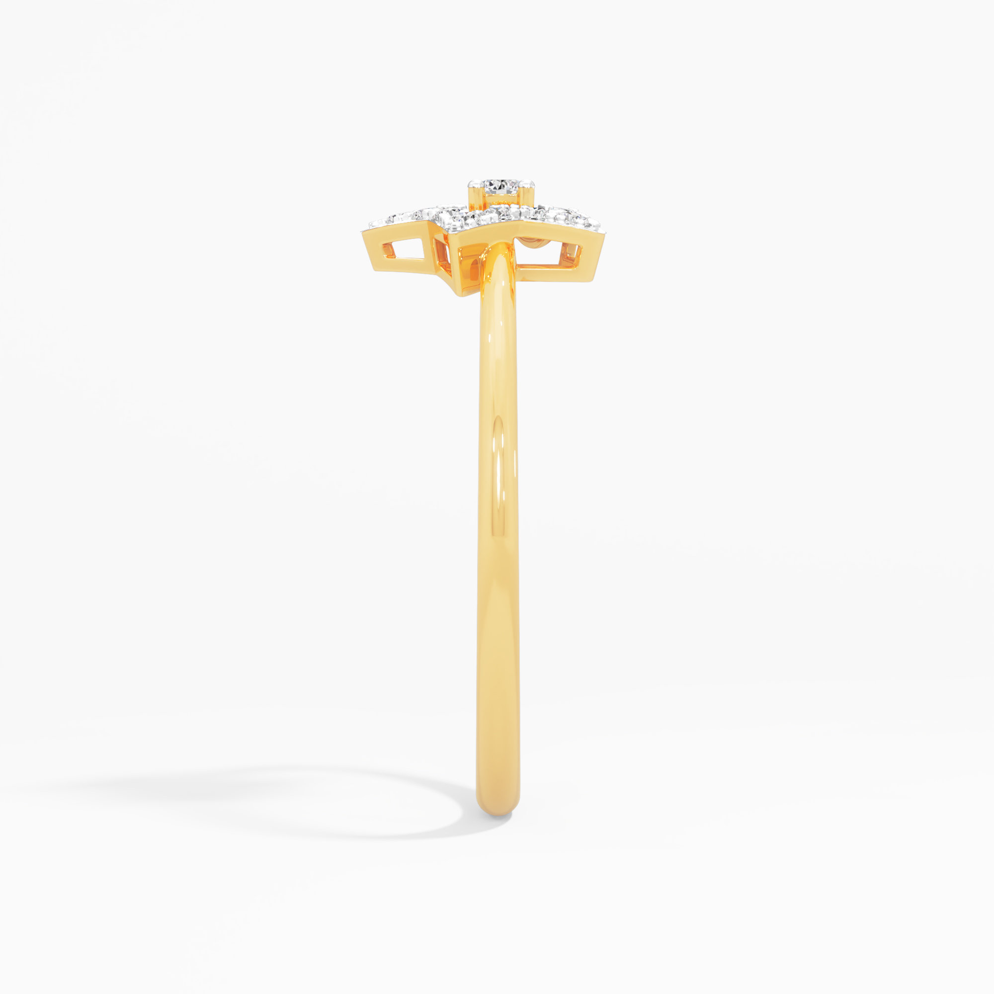 Celestial Sparkle Diamond Ring in 9KT Yellow Gold (Diamond Quality: FG-VVS VS)