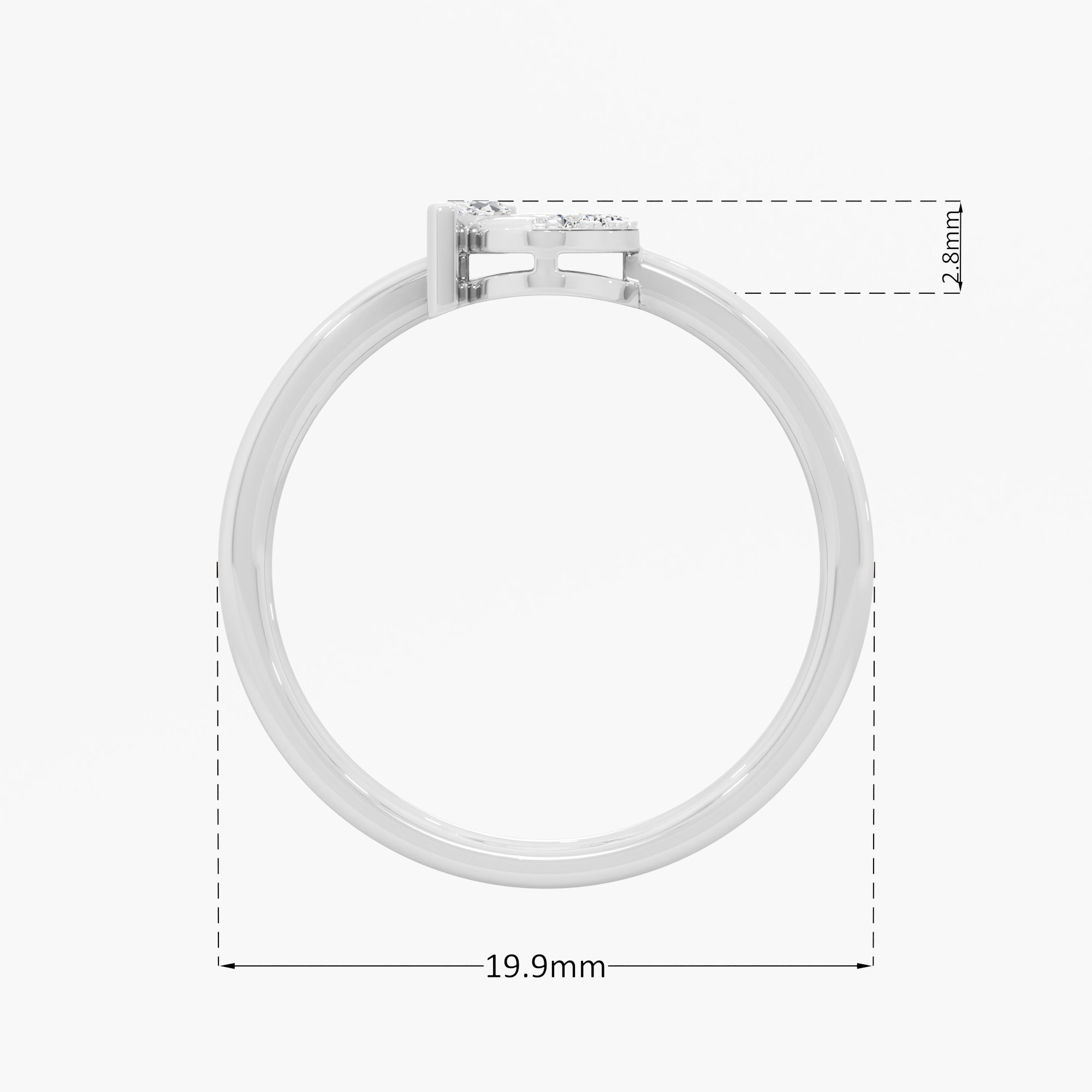 Leaflet Glow Cocktail Ring in 9KT White Gold (Diamond Quality: FG-VVS VS)