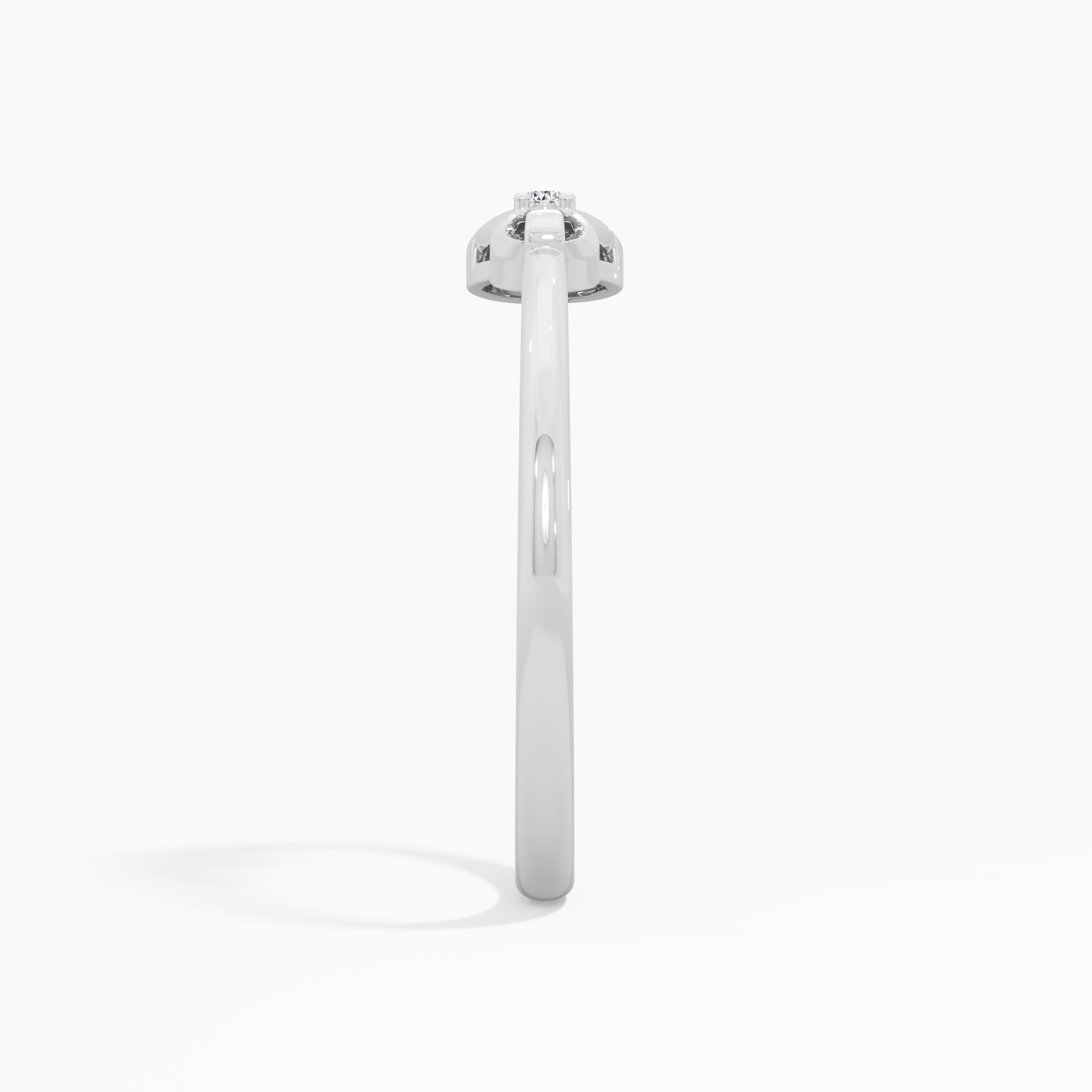 Ribboned Sparkle Bands Ring in 9KT White Gold (Diamond Quality: EF-VVS VS)