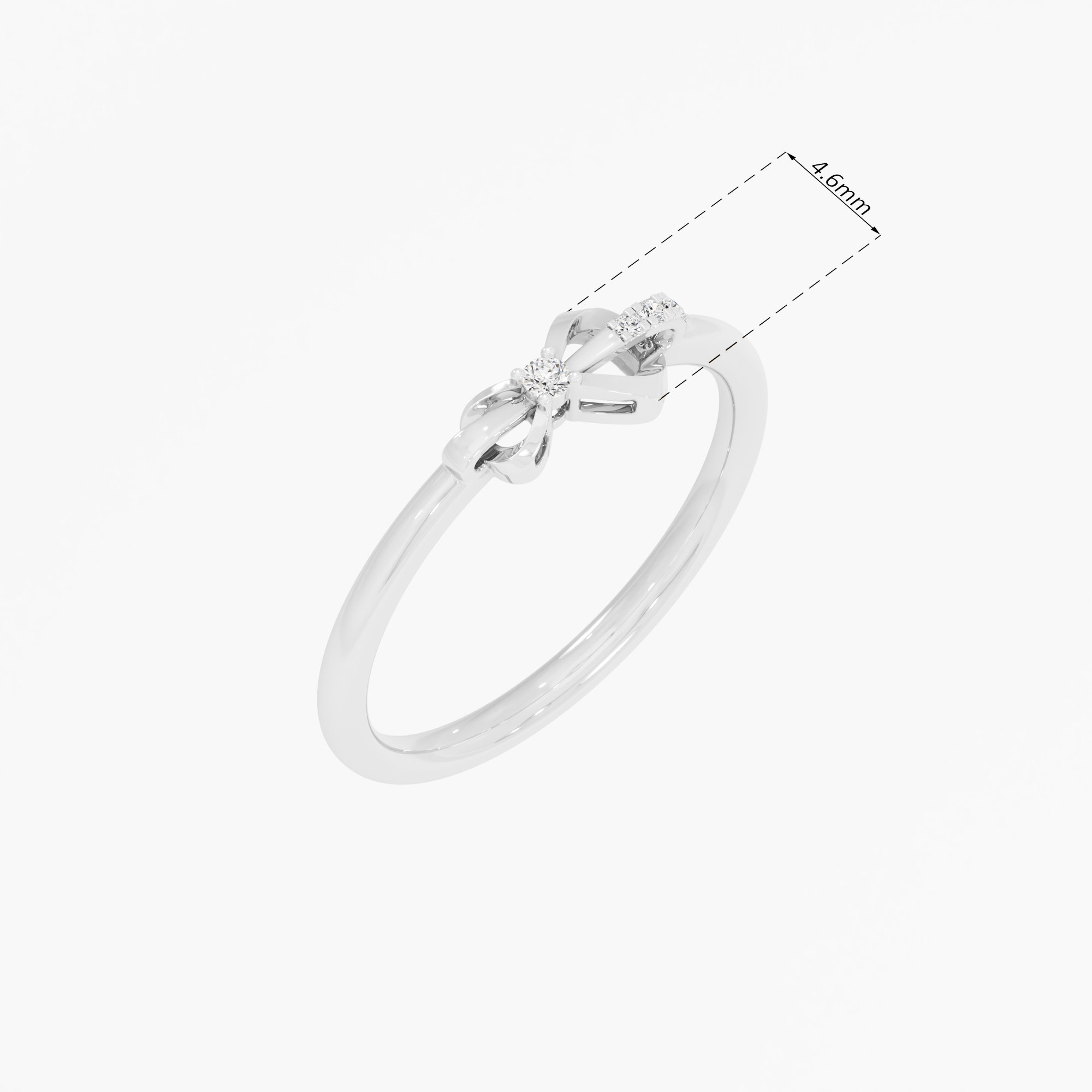 Ribboned Sparkle Bands Ring in 9KT White Gold (Diamond Quality: EF-VVS VS)