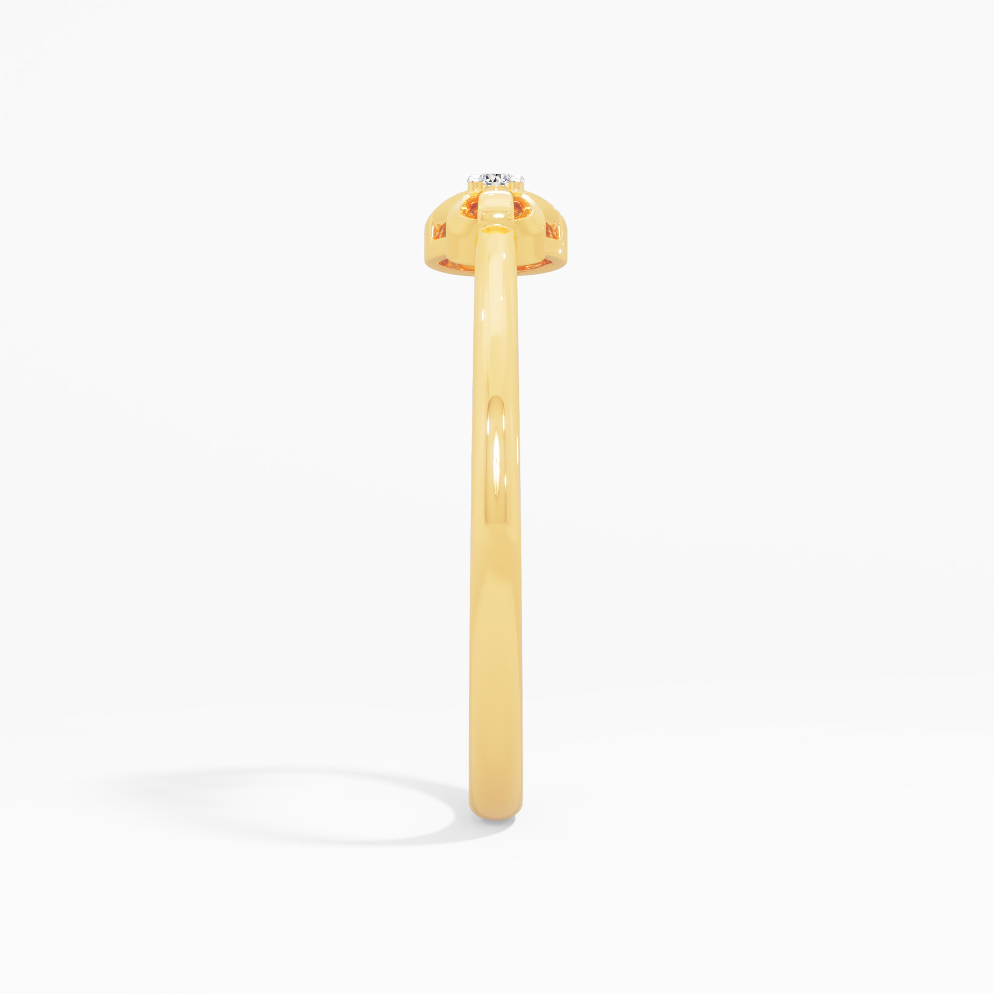 Ribboned Sparkle Bands Ring in 9KT Yellow Gold (Diamond Quality: EF-VVS VS)