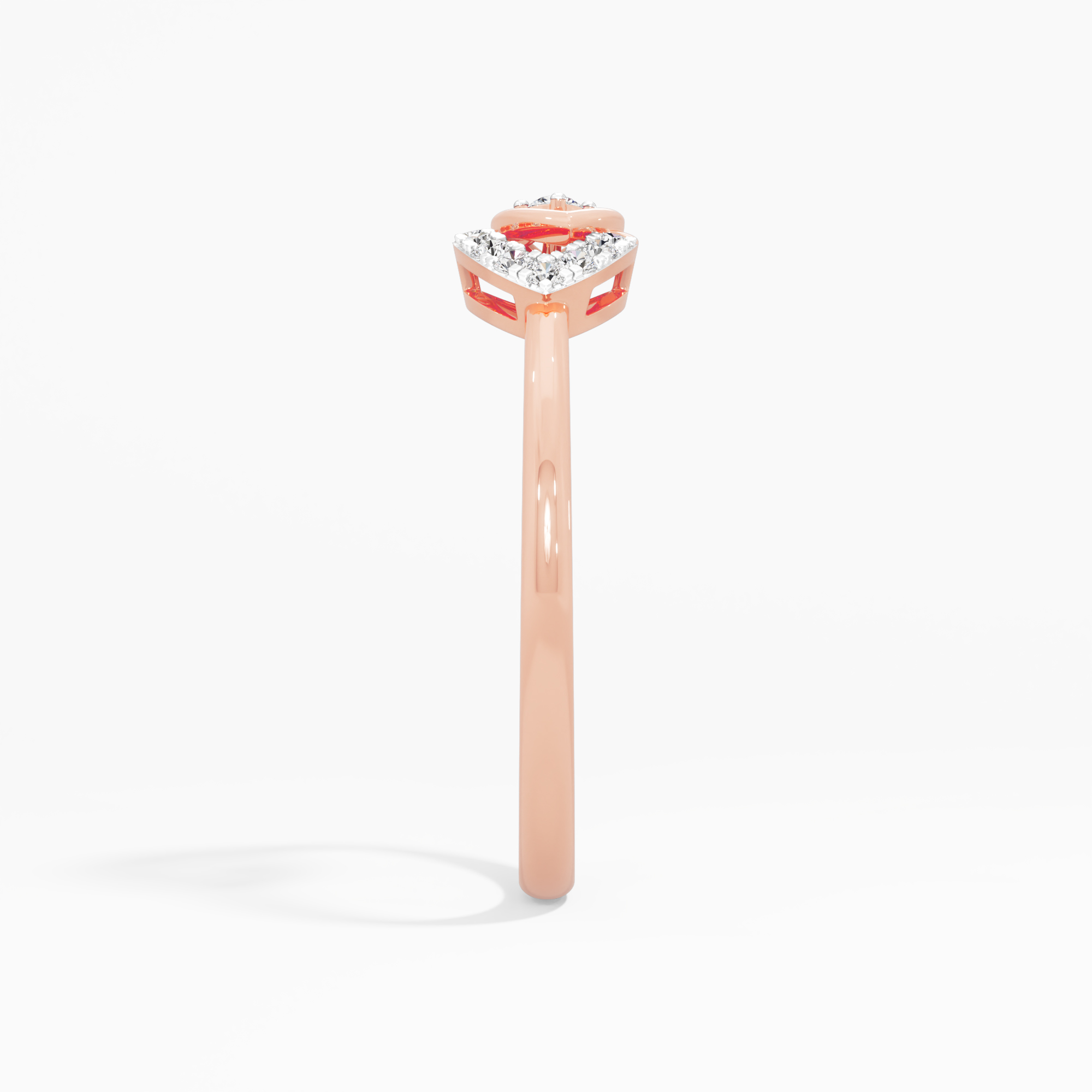 Opaline Gaze Cocktail Ring in 9KT Rose Gold (Diamond Quality: EF-VVS VS)