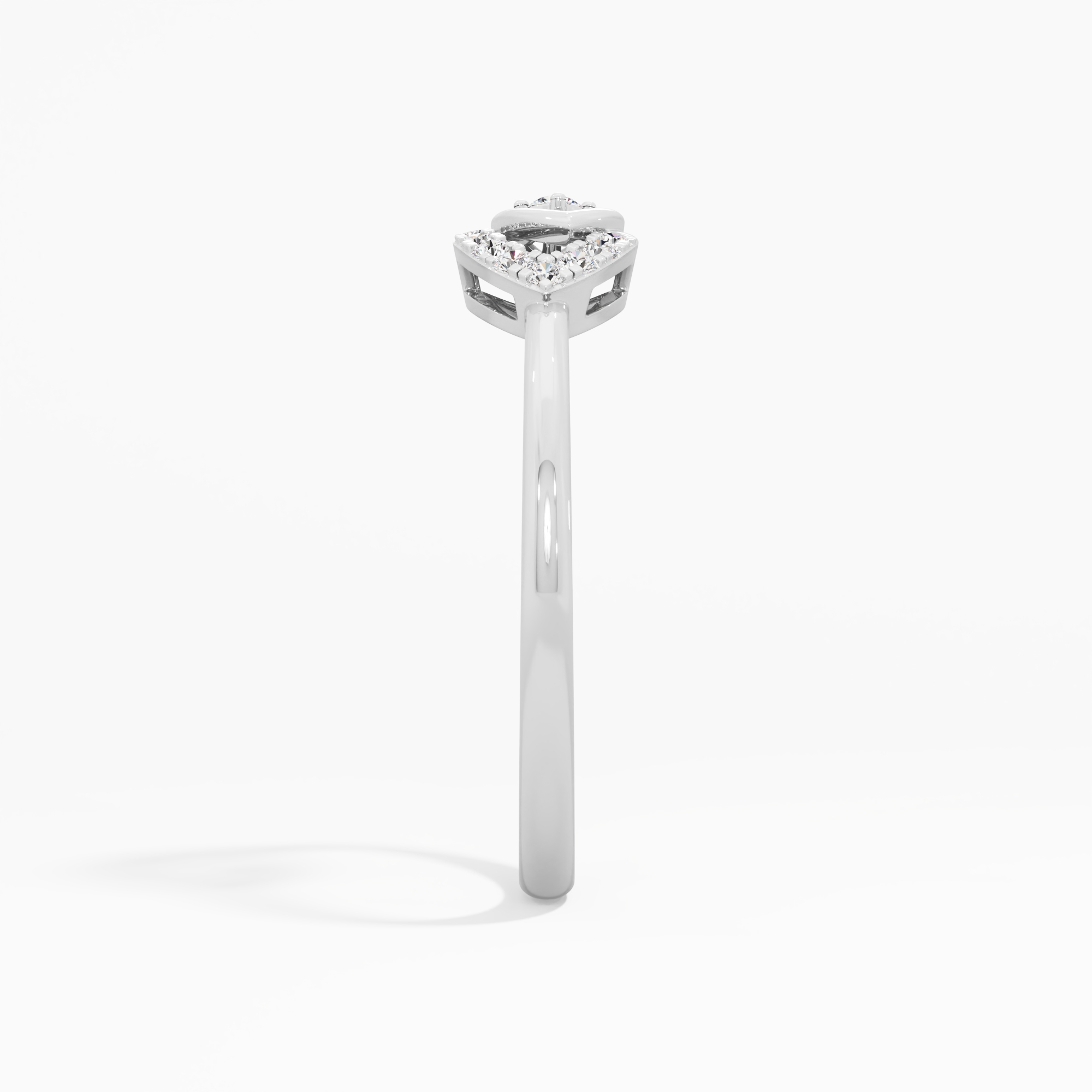 Opaline Gaze Cocktail Ring in 9KT White Gold (Diamond Quality: EF-VVS VS)